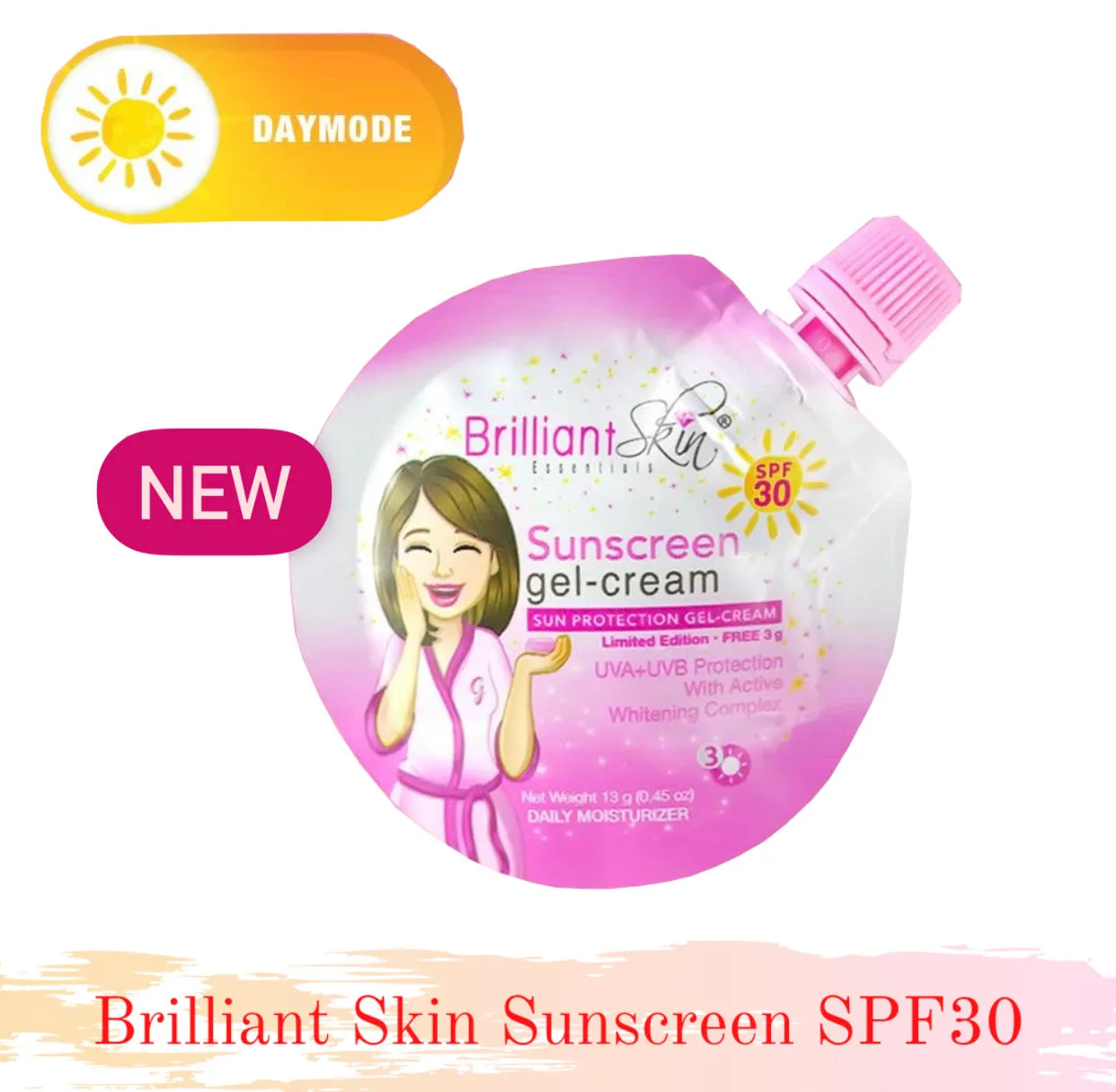 Brilliant Skin Sunscreen Gel-Cream SPF30 50g (new sachet look)
