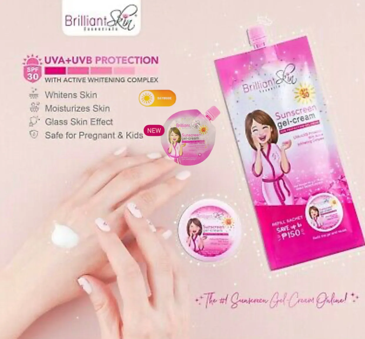 Brilliant Skin Sunscreen Gel-Cream SPF30 50g (new sachet look)