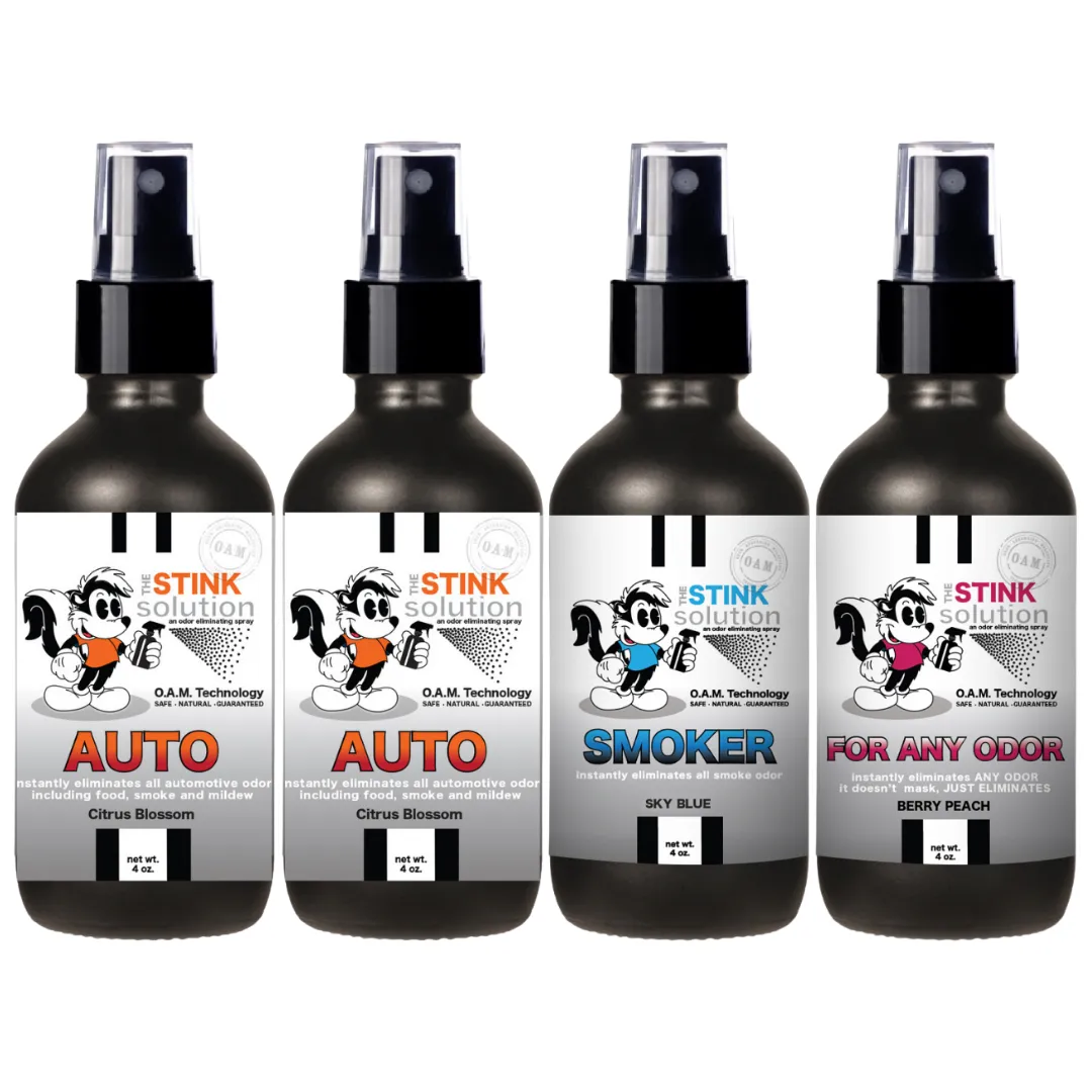 Buy 3 Get 1 FREE - Auto Sampler Set 4 oz Odor Eliminating Sprays