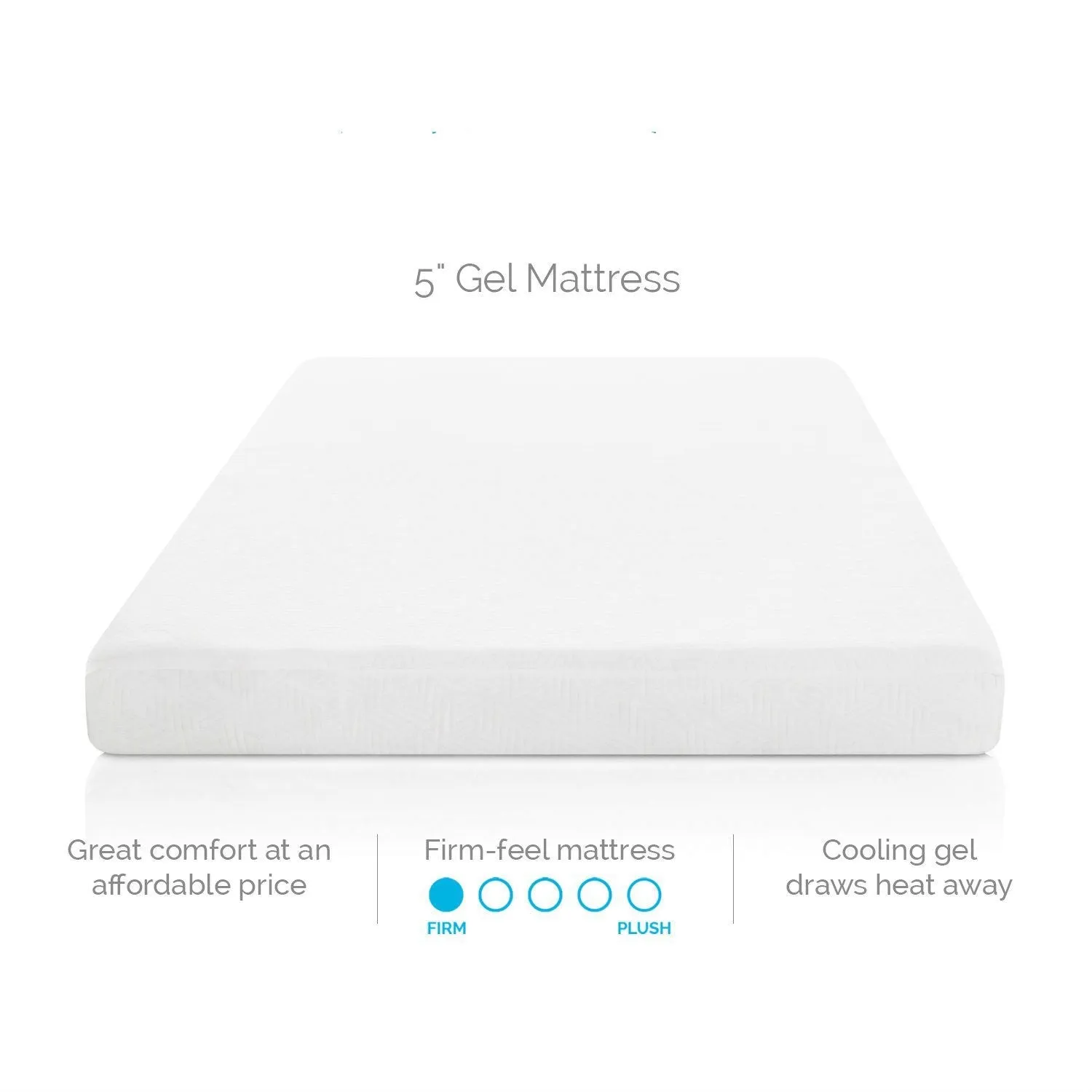 California King 5-inch Firm Gel Memory Foam Mattress