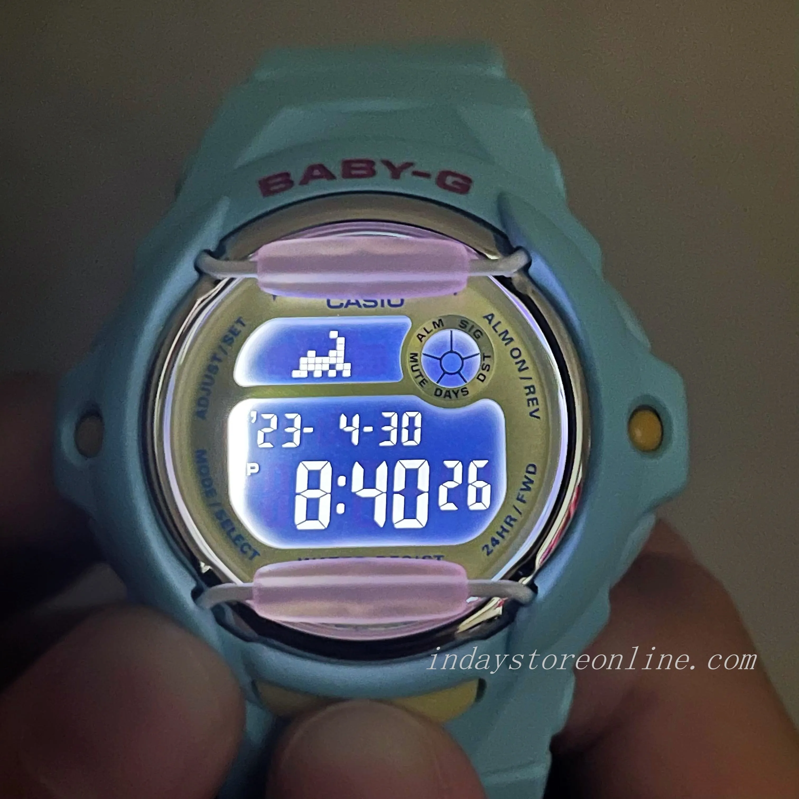 Casio Baby-G Women's Watch BG-169PB-2 Resin Band Shock Resistant Mineral Glass