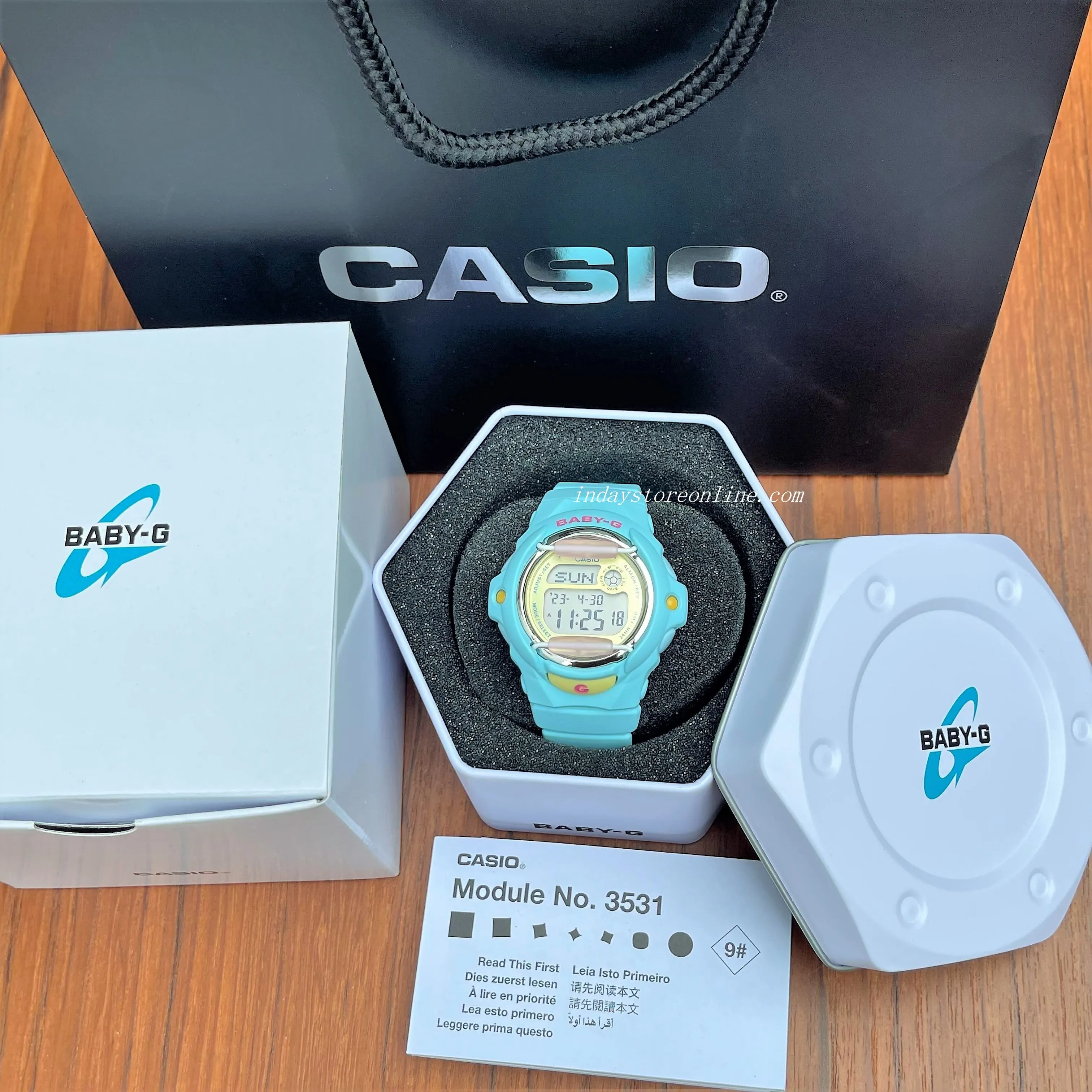 Casio Baby-G Women's Watch BG-169PB-2 Resin Band Shock Resistant Mineral Glass