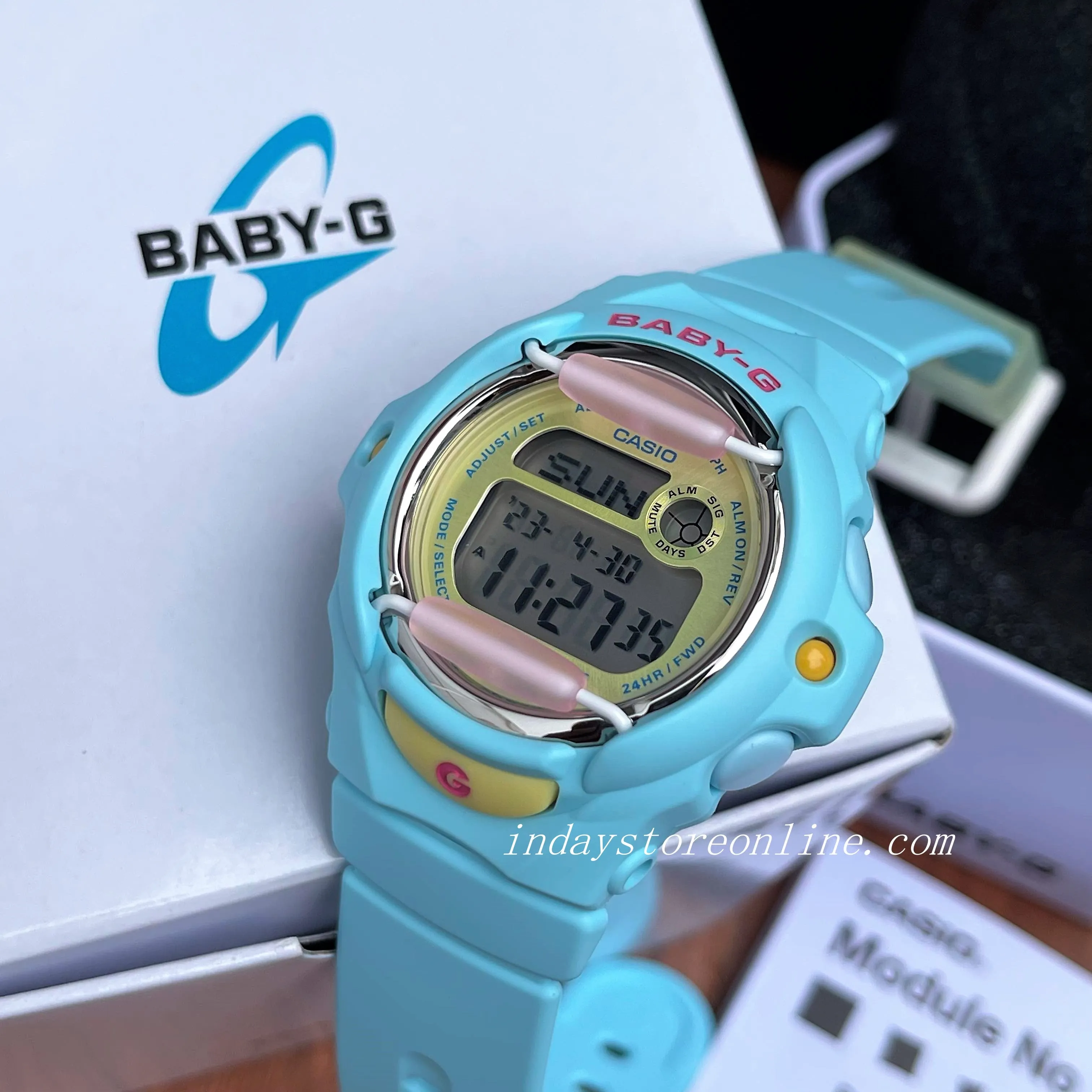 Casio Baby-G Women's Watch BG-169PB-2 Resin Band Shock Resistant Mineral Glass