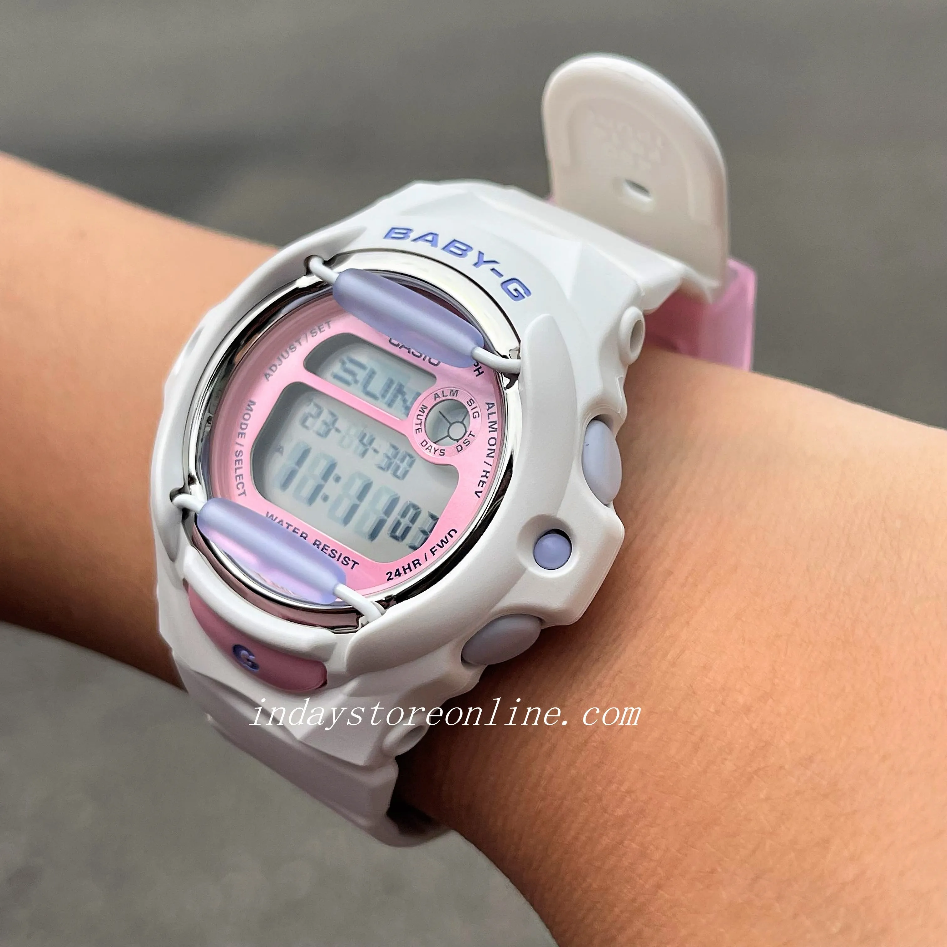 Casio Baby-G Women's Watch BG-169PB-7 Resin Band Shock Resistant Mineral Glass