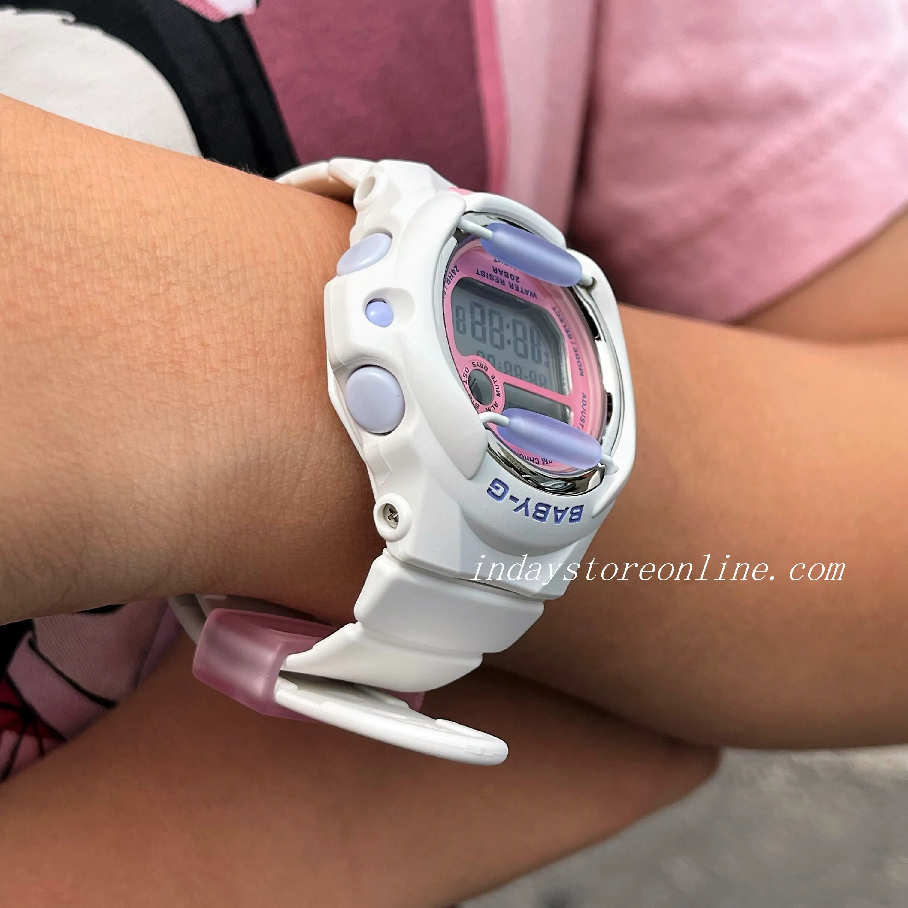 Casio Baby-G Women's Watch BG-169PB-7 Resin Band Shock Resistant Mineral Glass