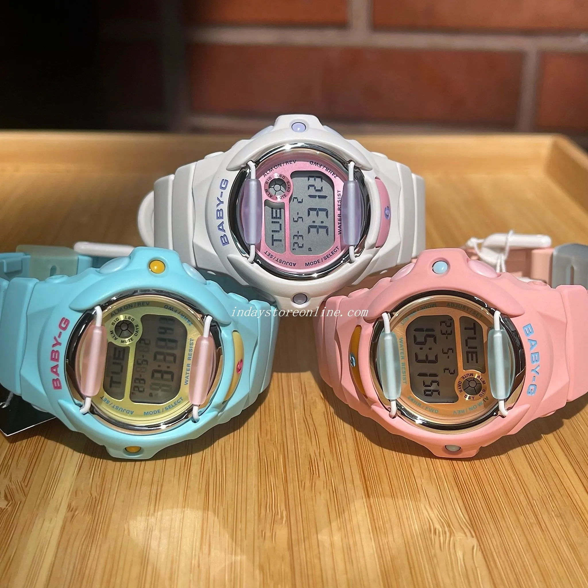 Casio Baby-G Women's Watch BG-169PB-7 Resin Band Shock Resistant Mineral Glass