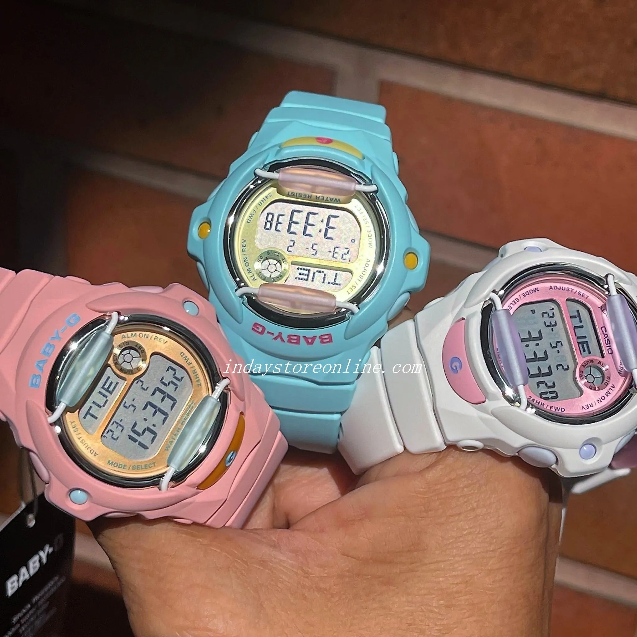 Casio Baby-G Women's Watch BG-169PB-7 Resin Band Shock Resistant Mineral Glass