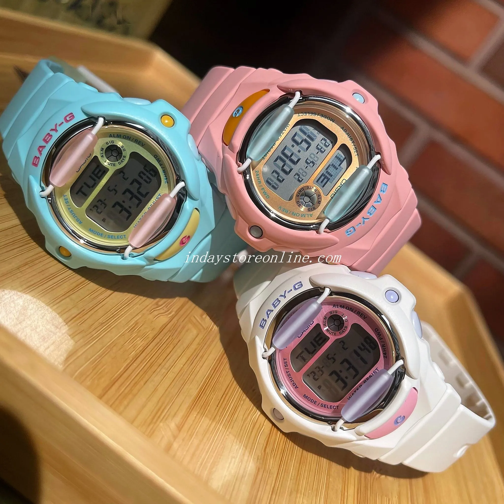 Casio Baby-G Women's Watch BG-169PB-7 Resin Band Shock Resistant Mineral Glass