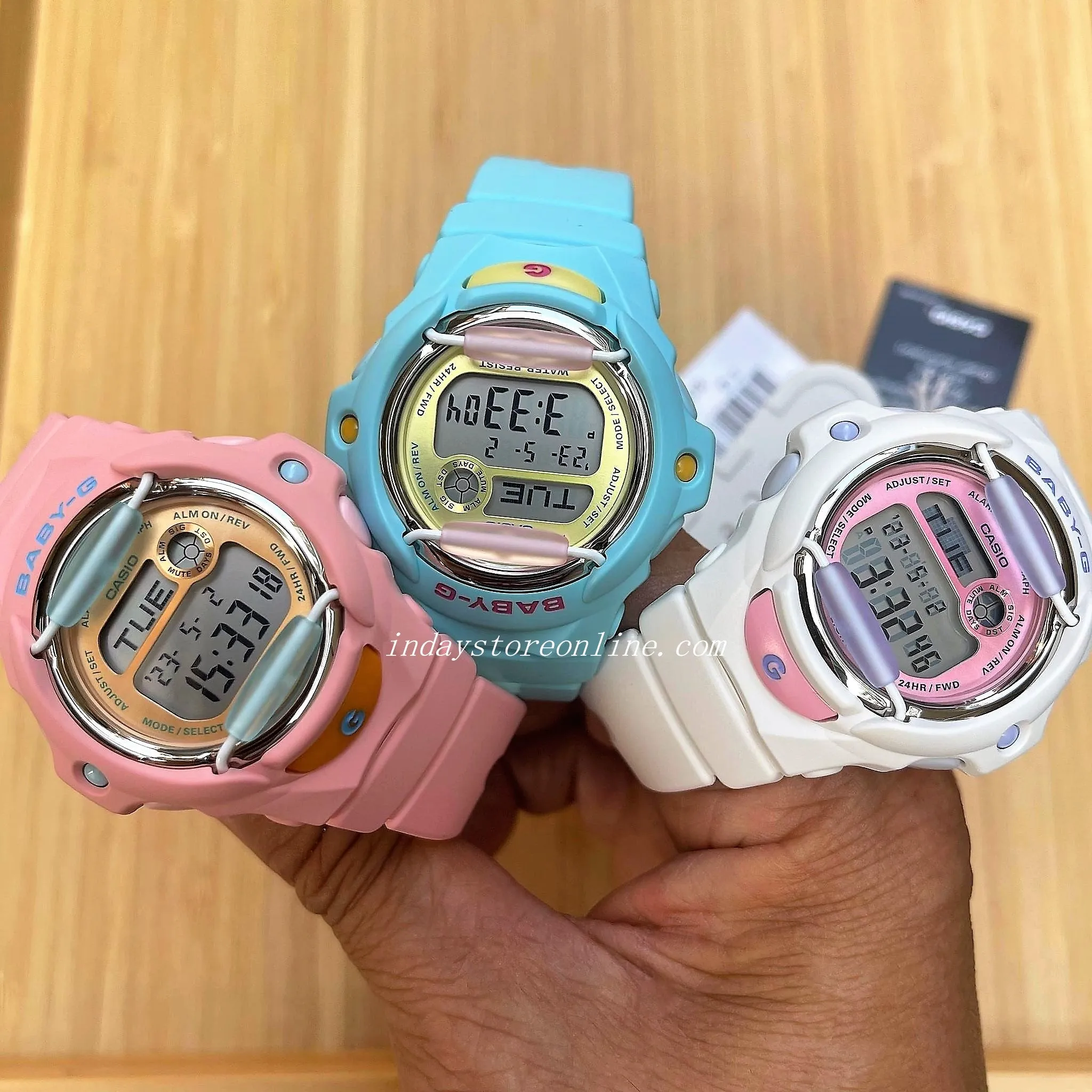 Casio Baby-G Women's Watch BG-169PB-7 Resin Band Shock Resistant Mineral Glass