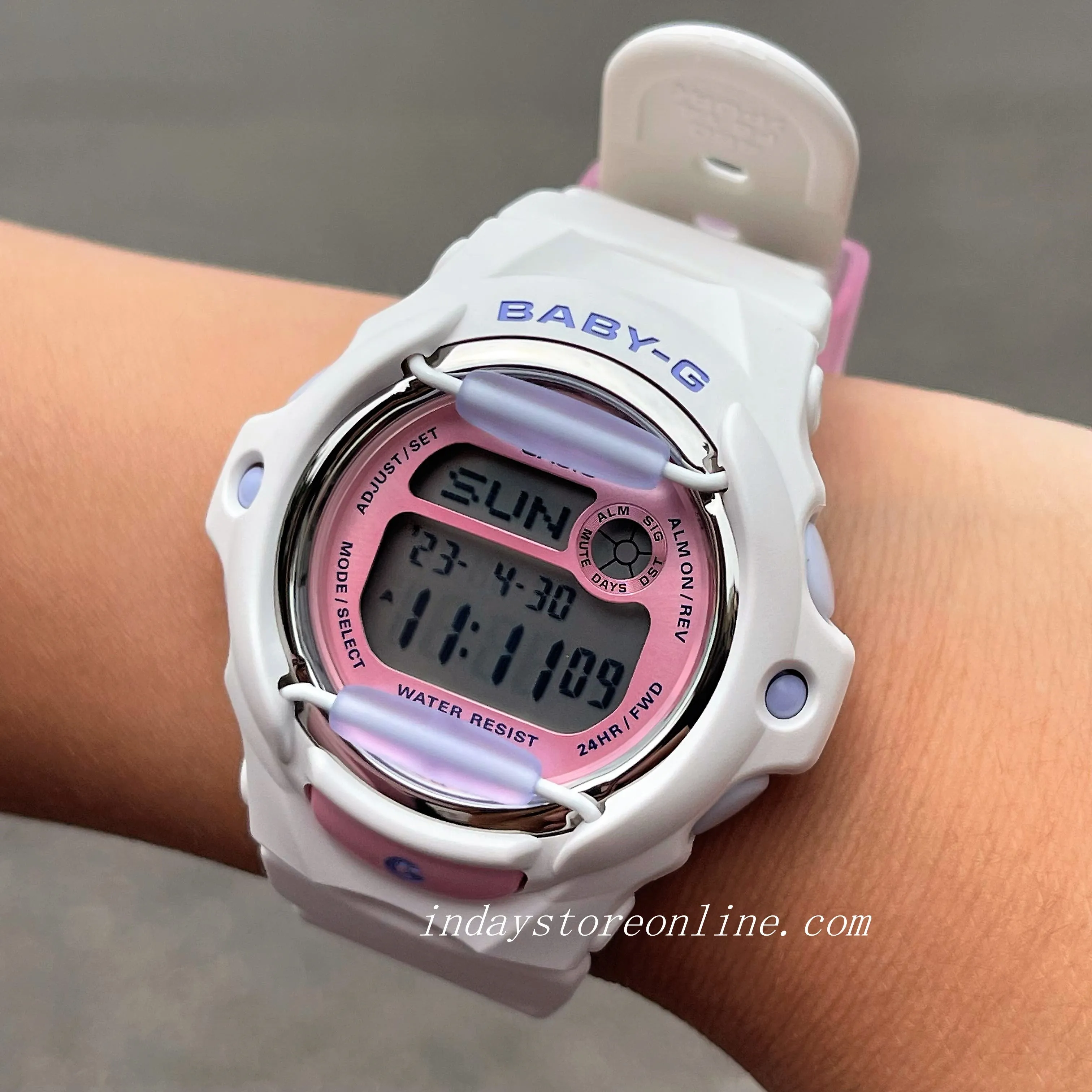 Casio Baby-G Women's Watch BG-169PB-7 Resin Band Shock Resistant Mineral Glass