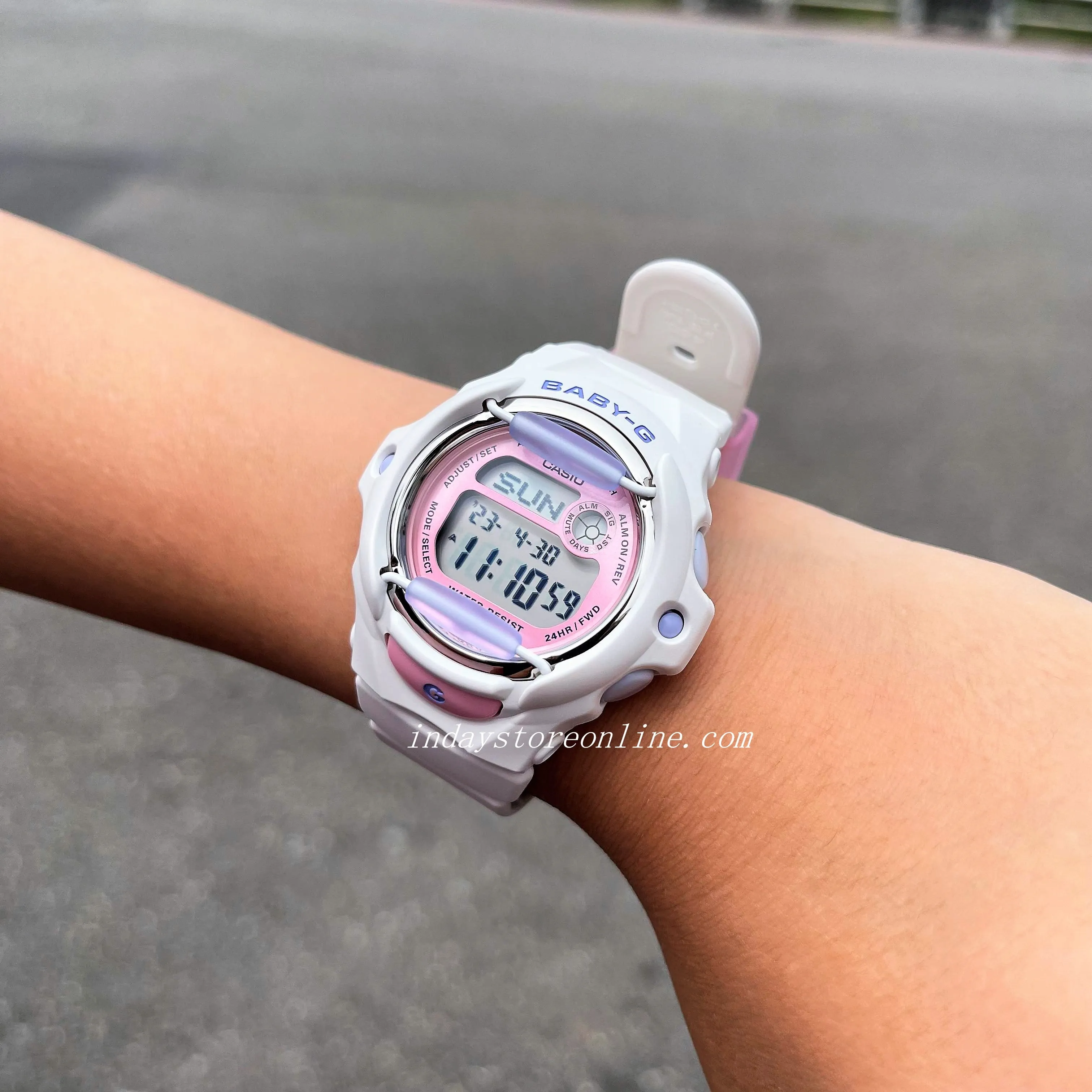 Casio Baby-G Women's Watch BG-169PB-7 Resin Band Shock Resistant Mineral Glass