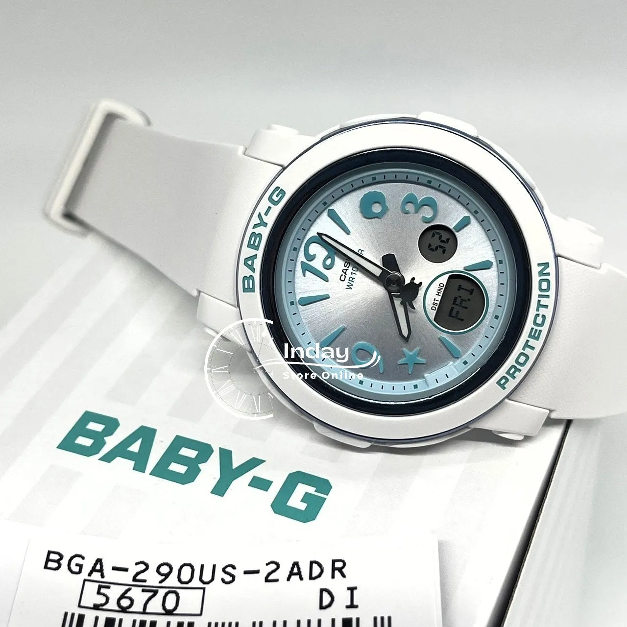 Casio Baby-G Women's Watch BGA-290US-2A Resin Band Mineral Glass Shock Resistant