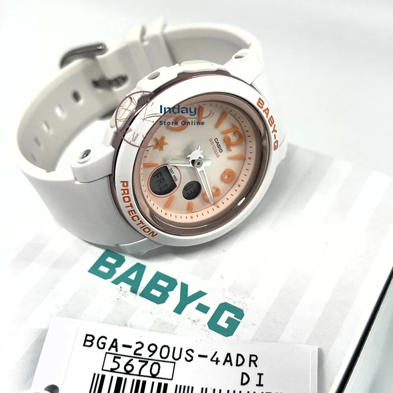 Casio Baby-G Women's Watch BGA-290US-4A Resin Band Mineral Glass Shock Resistant