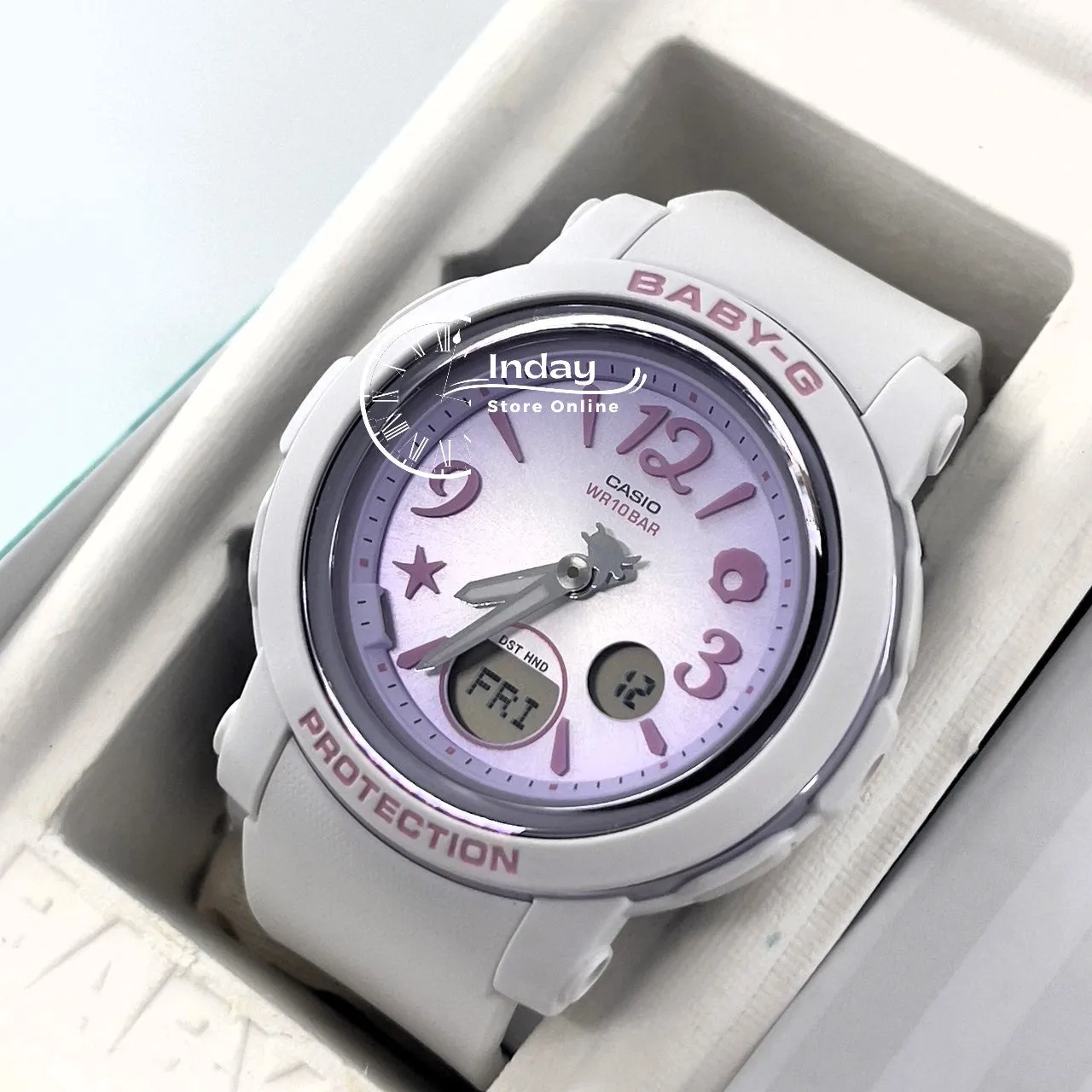 Casio Baby-G Women's Watch BGA-290US-6A Resin Band Mineral Glass Shock Resistant