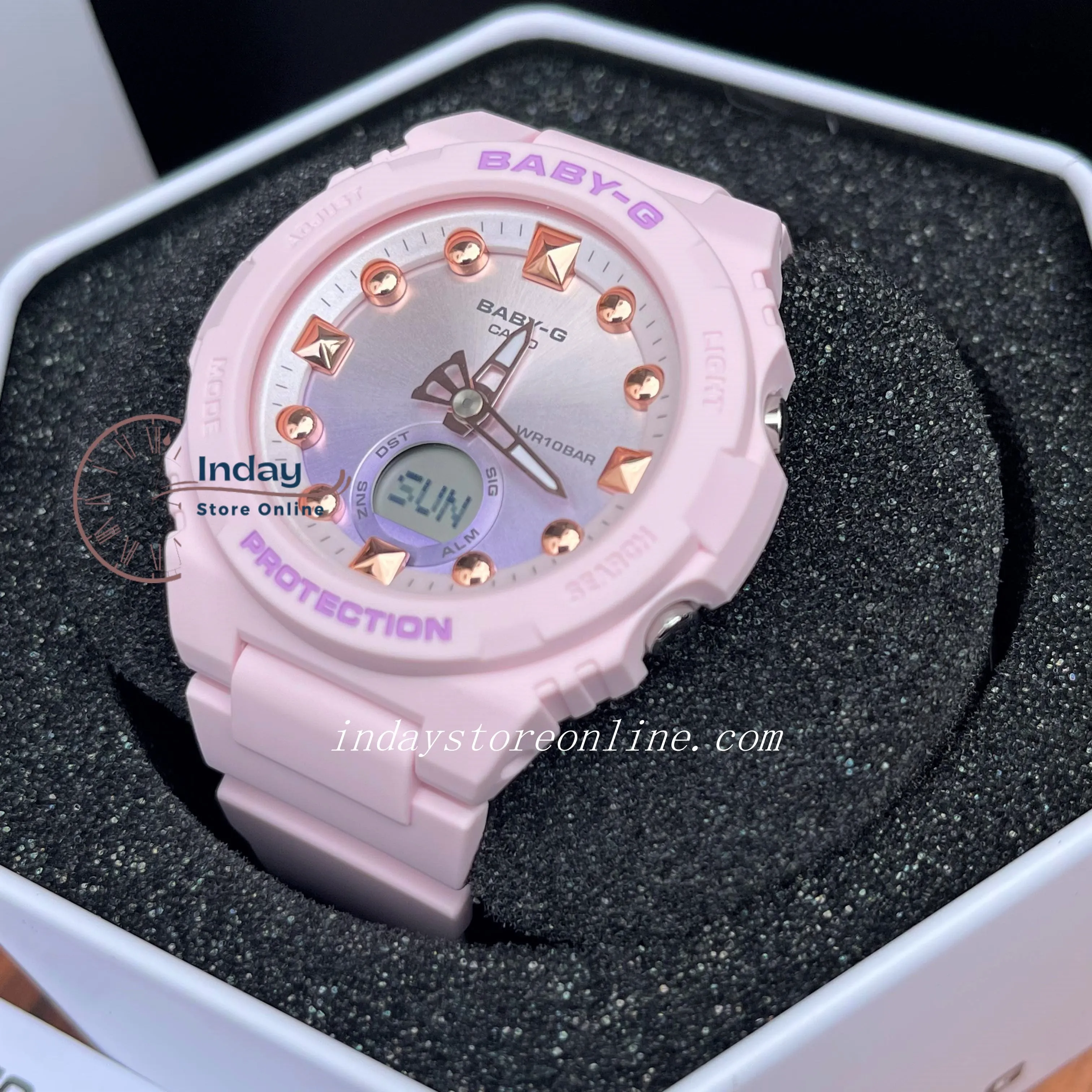 Casio Baby-G Women's Watch BGA-320-4A Resin Band Mineral Glass Shock Resistant