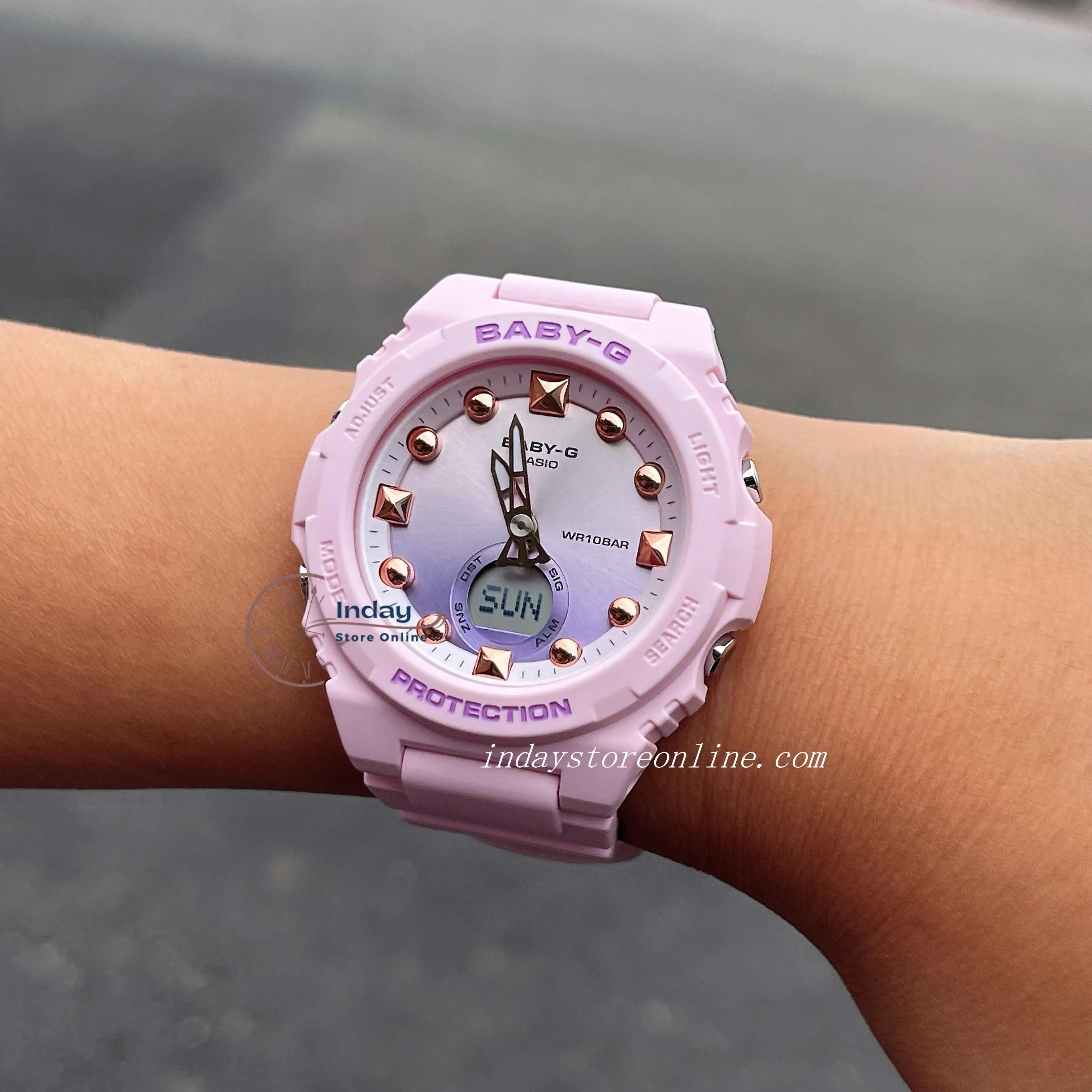 Casio Baby-G Women's Watch BGA-320-4A Resin Band Mineral Glass Shock Resistant