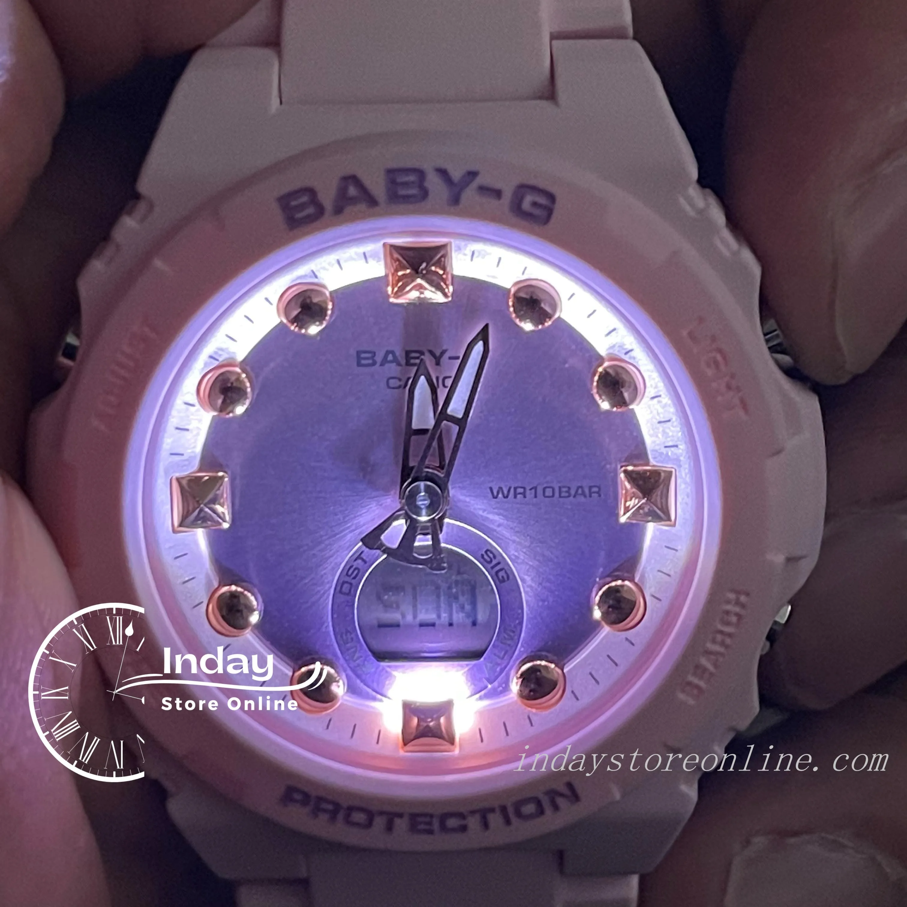 Casio Baby-G Women's Watch BGA-320-4A Resin Band Mineral Glass Shock Resistant