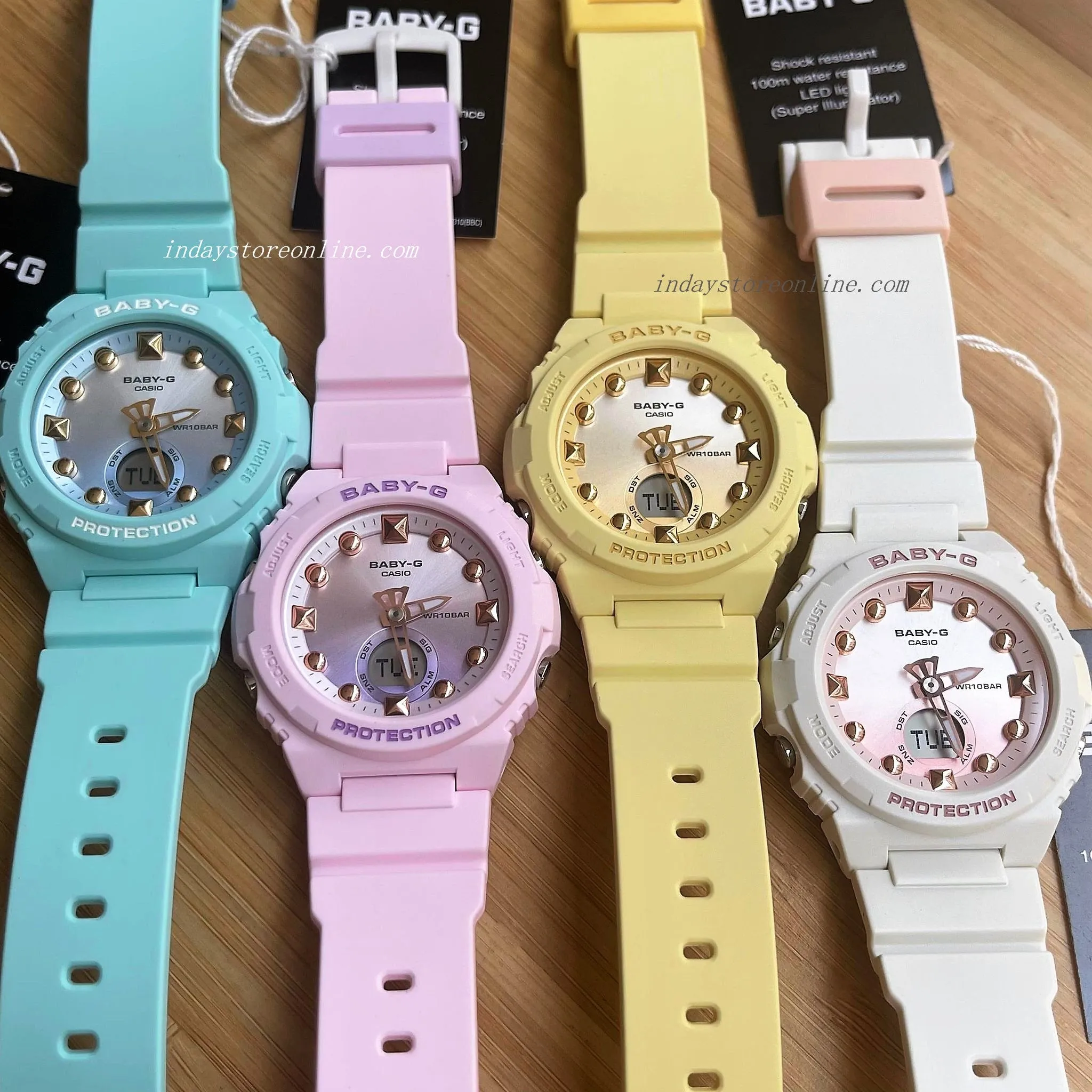 Casio Baby-G Women's Watch BGA-320-4A Resin Band Mineral Glass Shock Resistant