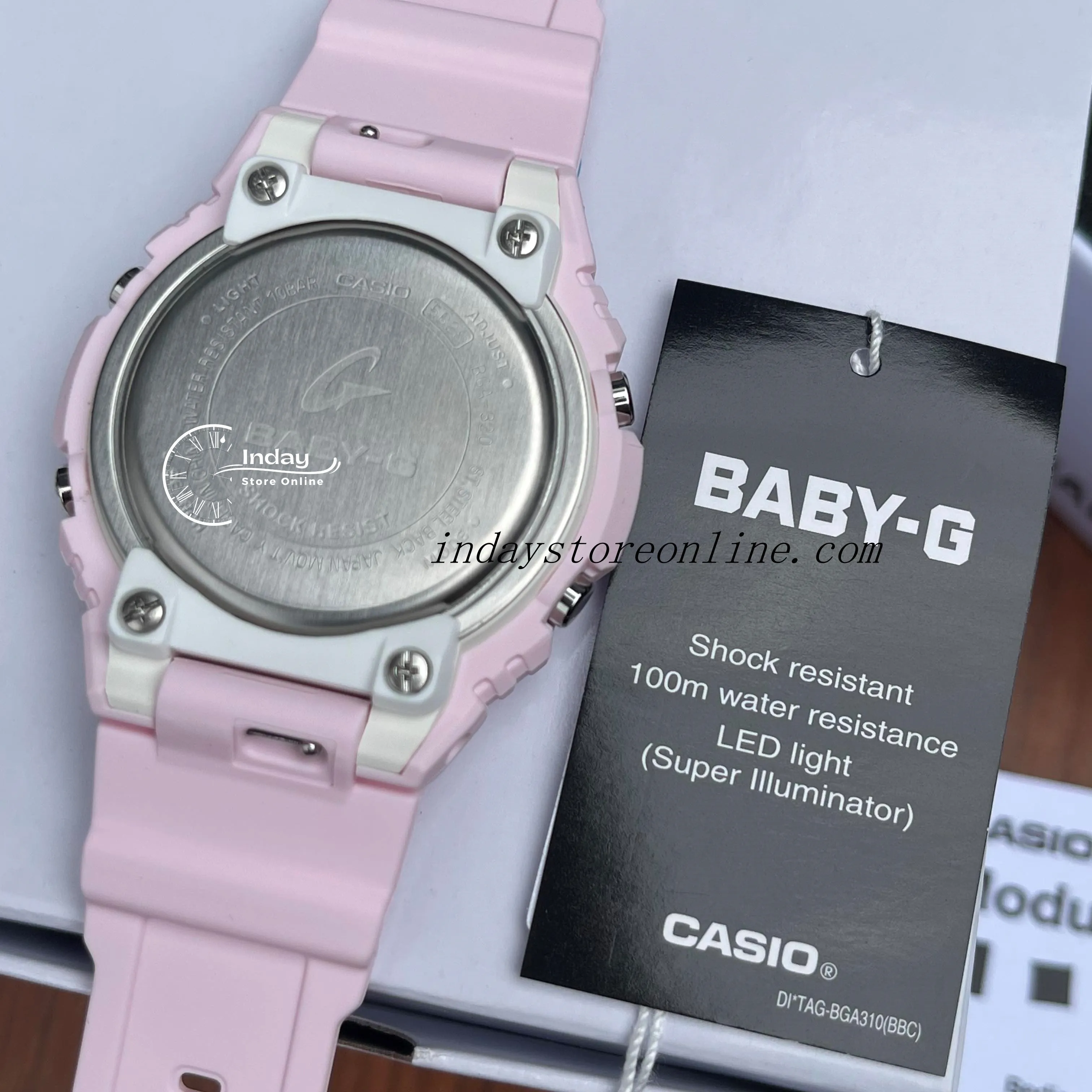 Casio Baby-G Women's Watch BGA-320-4A Resin Band Mineral Glass Shock Resistant