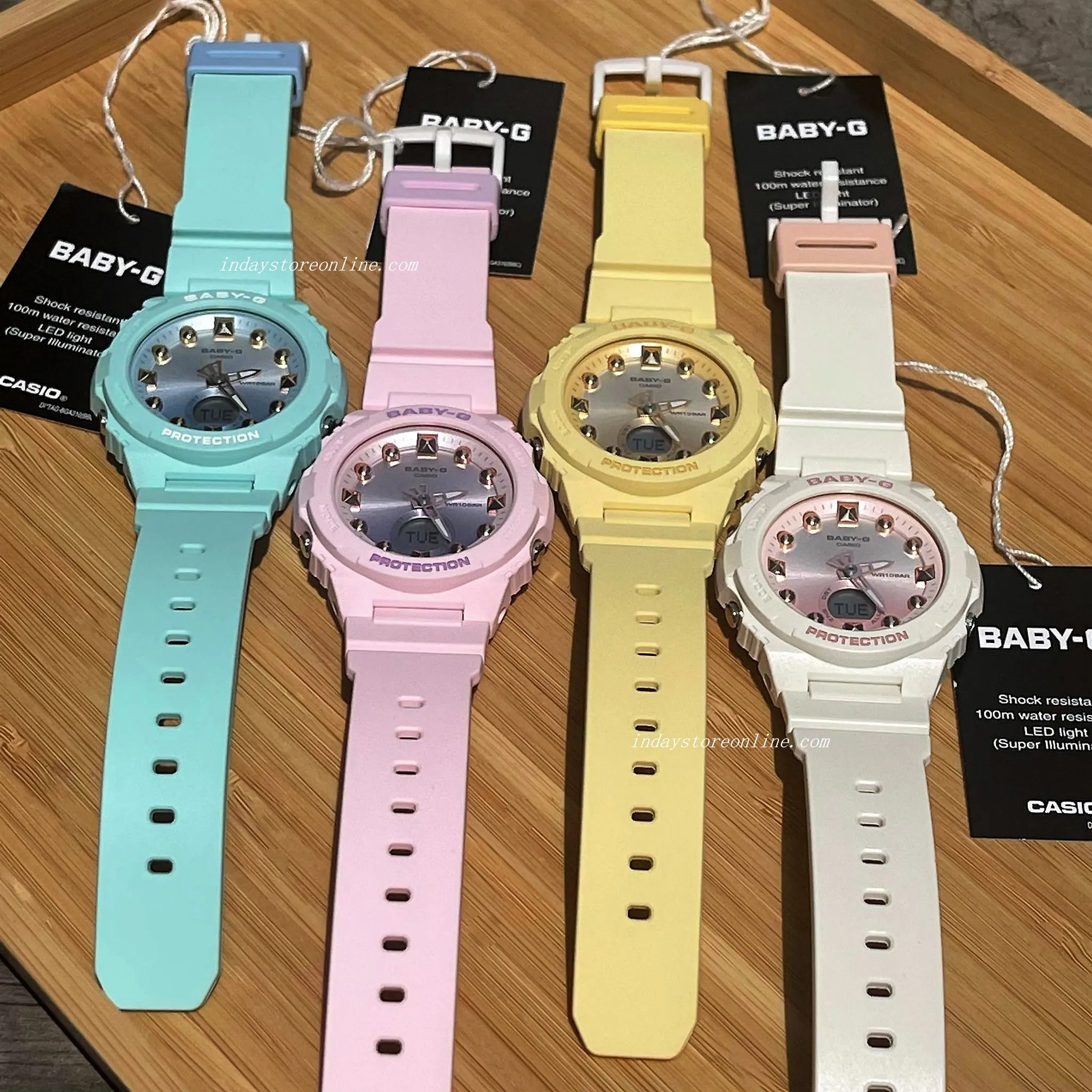 Casio Baby-G Women's Watch BGA-320-4A Resin Band Mineral Glass Shock Resistant