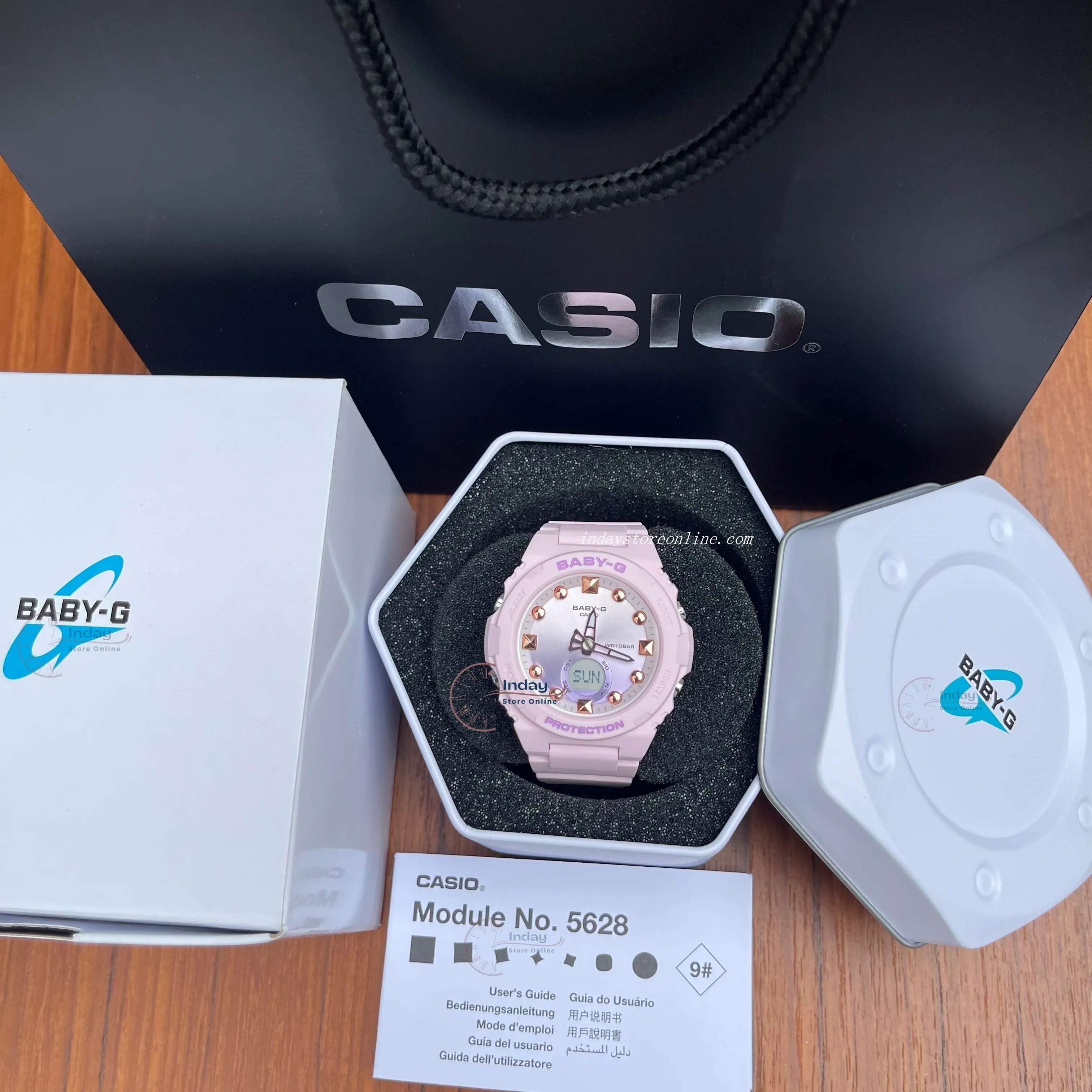 Casio Baby-G Women's Watch BGA-320-4A Resin Band Mineral Glass Shock Resistant
