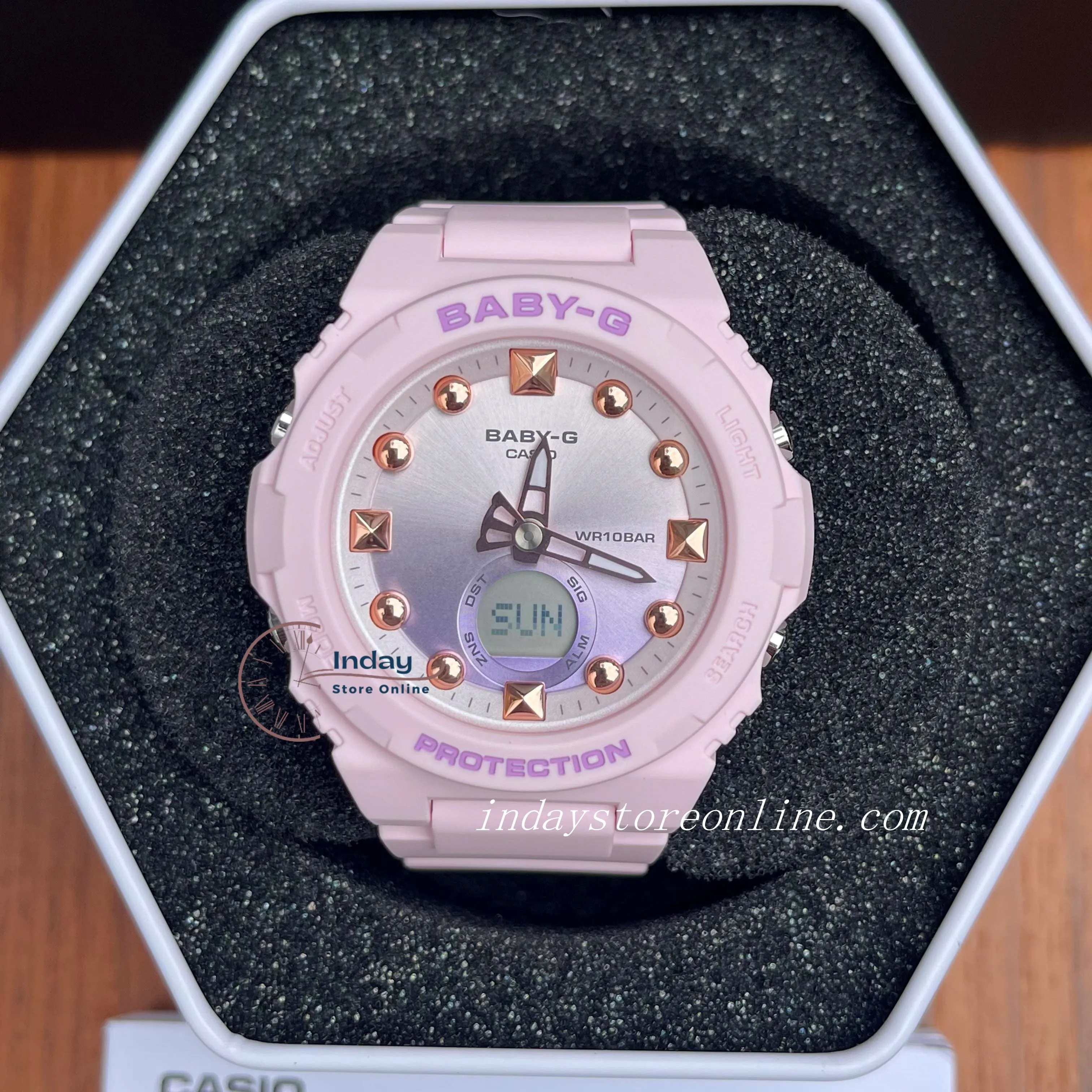 Casio Baby-G Women's Watch BGA-320-4A Resin Band Mineral Glass Shock Resistant