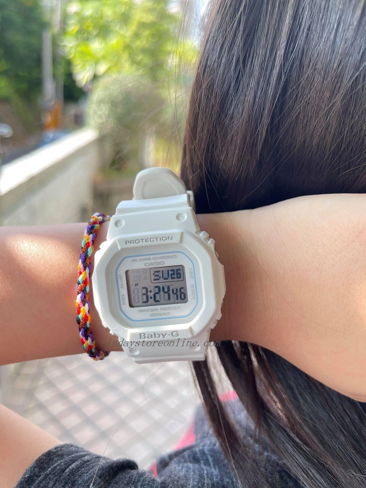 Casio Baby-G Women's Watch BGD-560-7 Resin Band Shock Resistant Mineral Glass