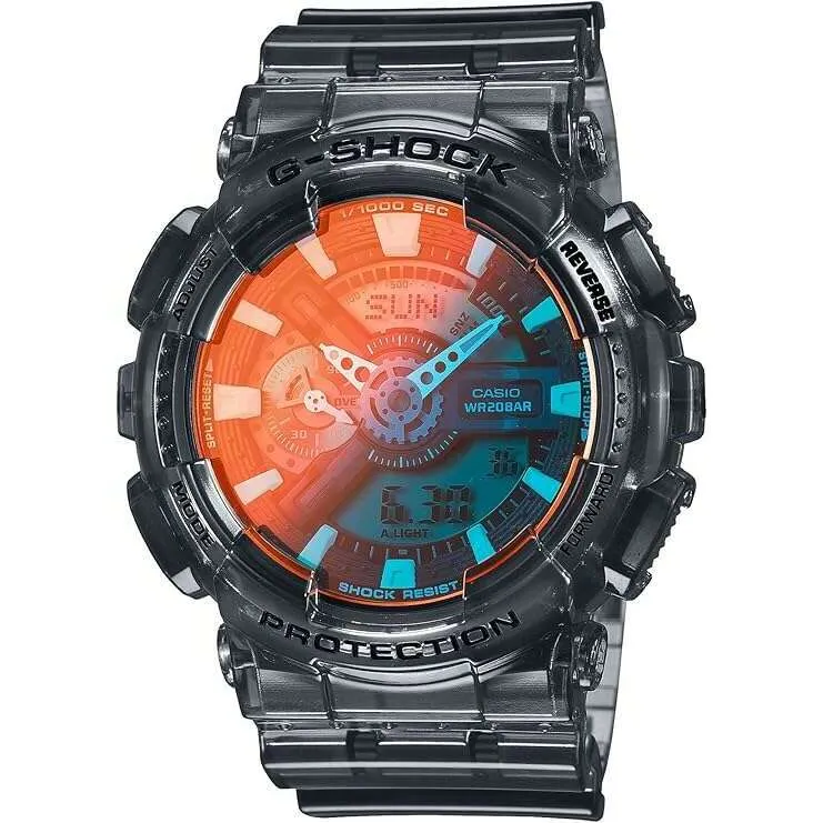 CASIO G-SHOCK BEACH TIME LAPSE SERIES LIMITED MODEL GREY SKELETON MEN WATCH GA-110TLS-8AJF
