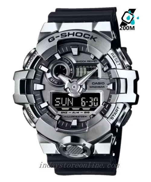 Casio G-Shock G-Steel Men's Watch GM-700-1A Resin Band Shock Resistant Mineral Glass Battery Life 5-Years