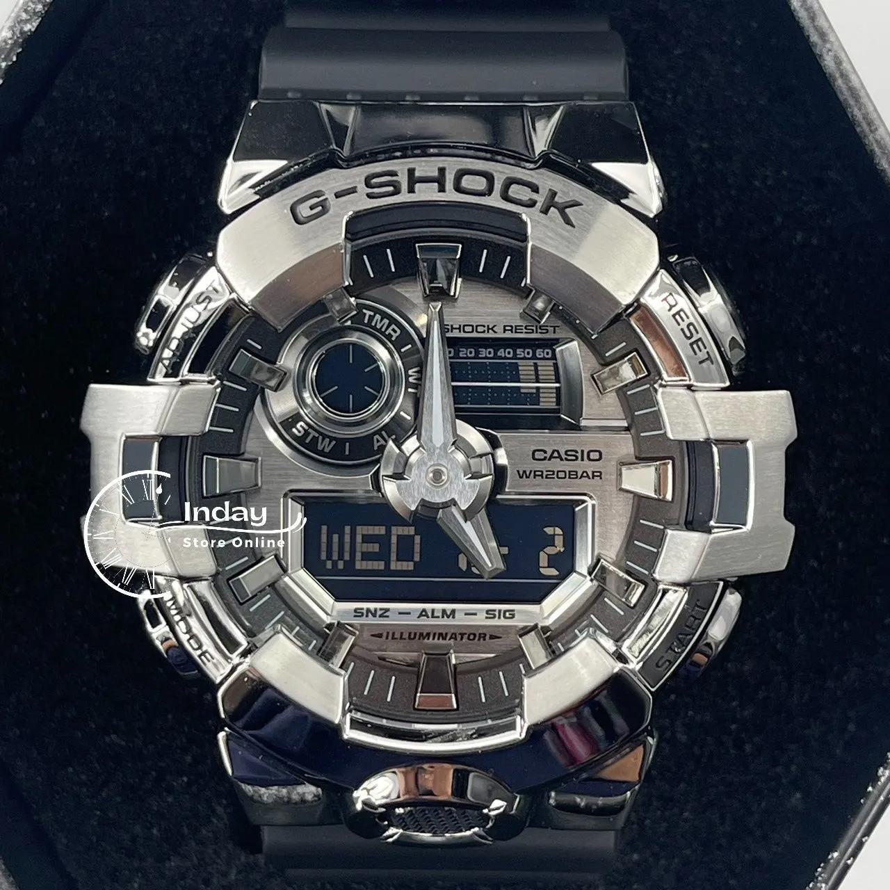 Casio G-Shock G-Steel Men's Watch GM-700-1A Resin Band Shock Resistant Mineral Glass Battery Life 5-Years