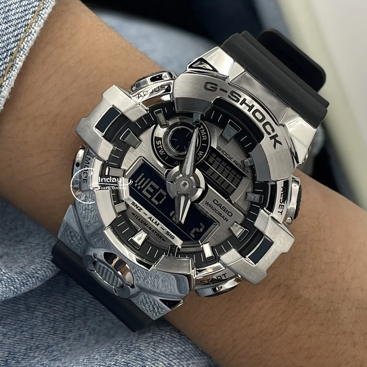 Casio G-Shock G-Steel Men's Watch GM-700-1A Resin Band Shock Resistant Mineral Glass Battery Life 5-Years