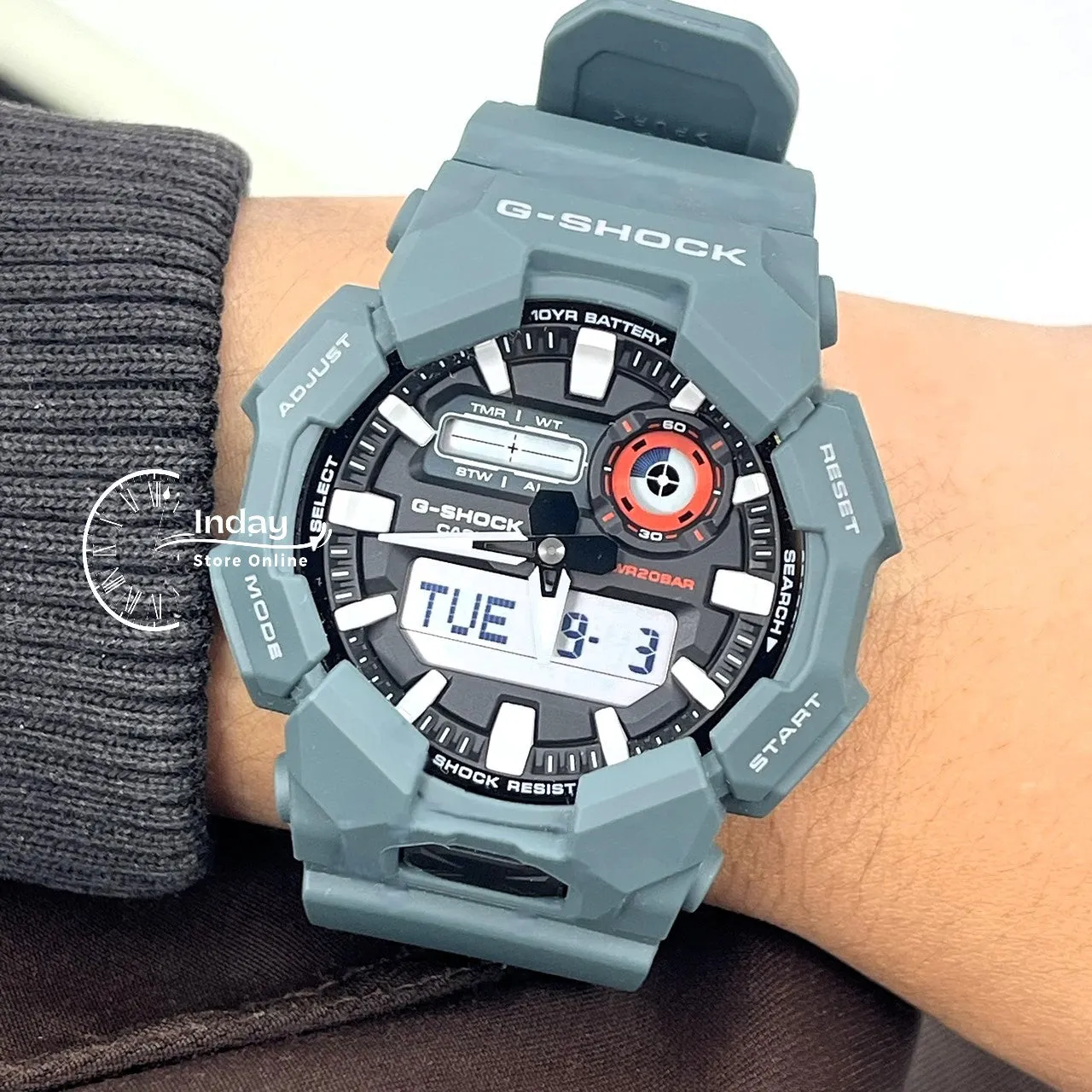 Casio G-Shock Men's Watch GA-010-2A Bio-based Resin Band Shock Resistant Mineral Glass Battery Life 10-Years