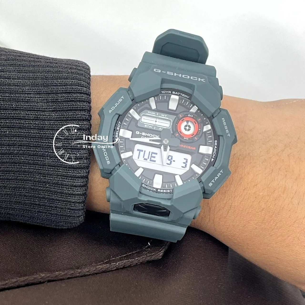 Casio G-Shock Men's Watch GA-010-2A Bio-based Resin Band Shock Resistant Mineral Glass Battery Life 10-Years