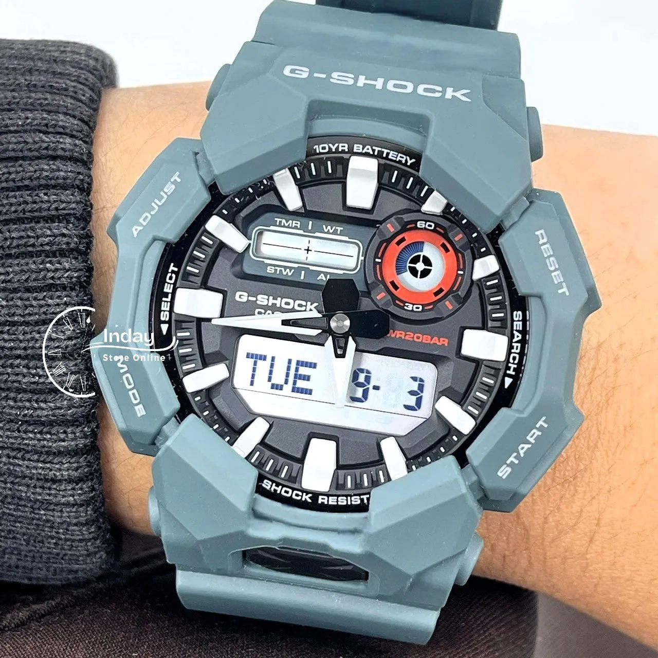 Casio G-Shock Men's Watch GA-010-2A Bio-based Resin Band Shock Resistant Mineral Glass Battery Life 10-Years