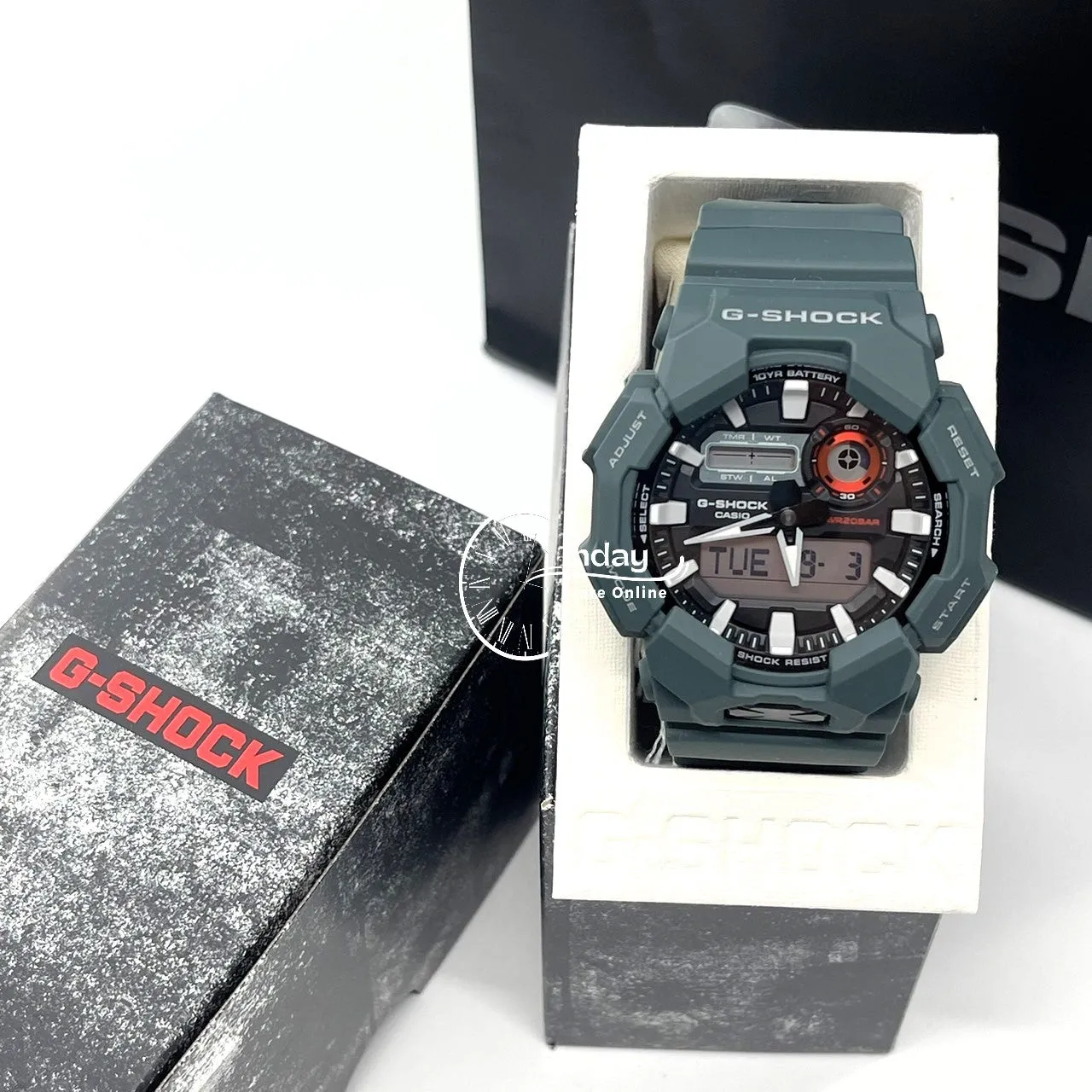 Casio G-Shock Men's Watch GA-010-2A Bio-based Resin Band Shock Resistant Mineral Glass Battery Life 10-Years
