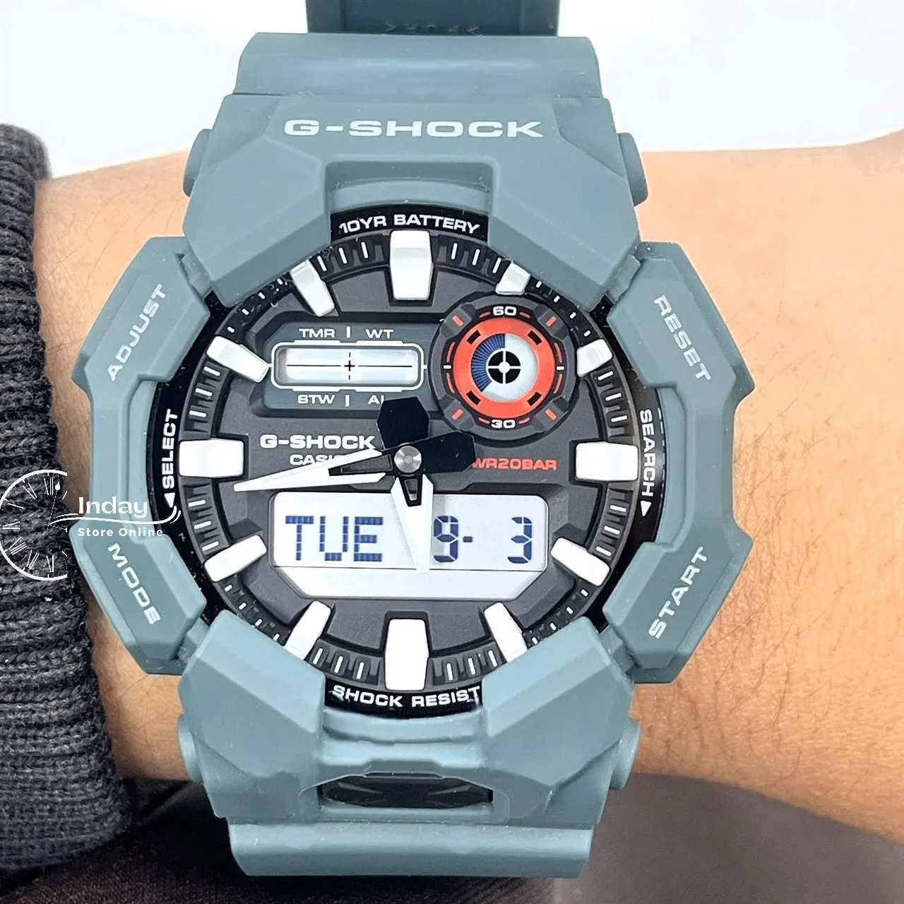 Casio G-Shock Men's Watch GA-010-2A Bio-based Resin Band Shock Resistant Mineral Glass Battery Life 10-Years