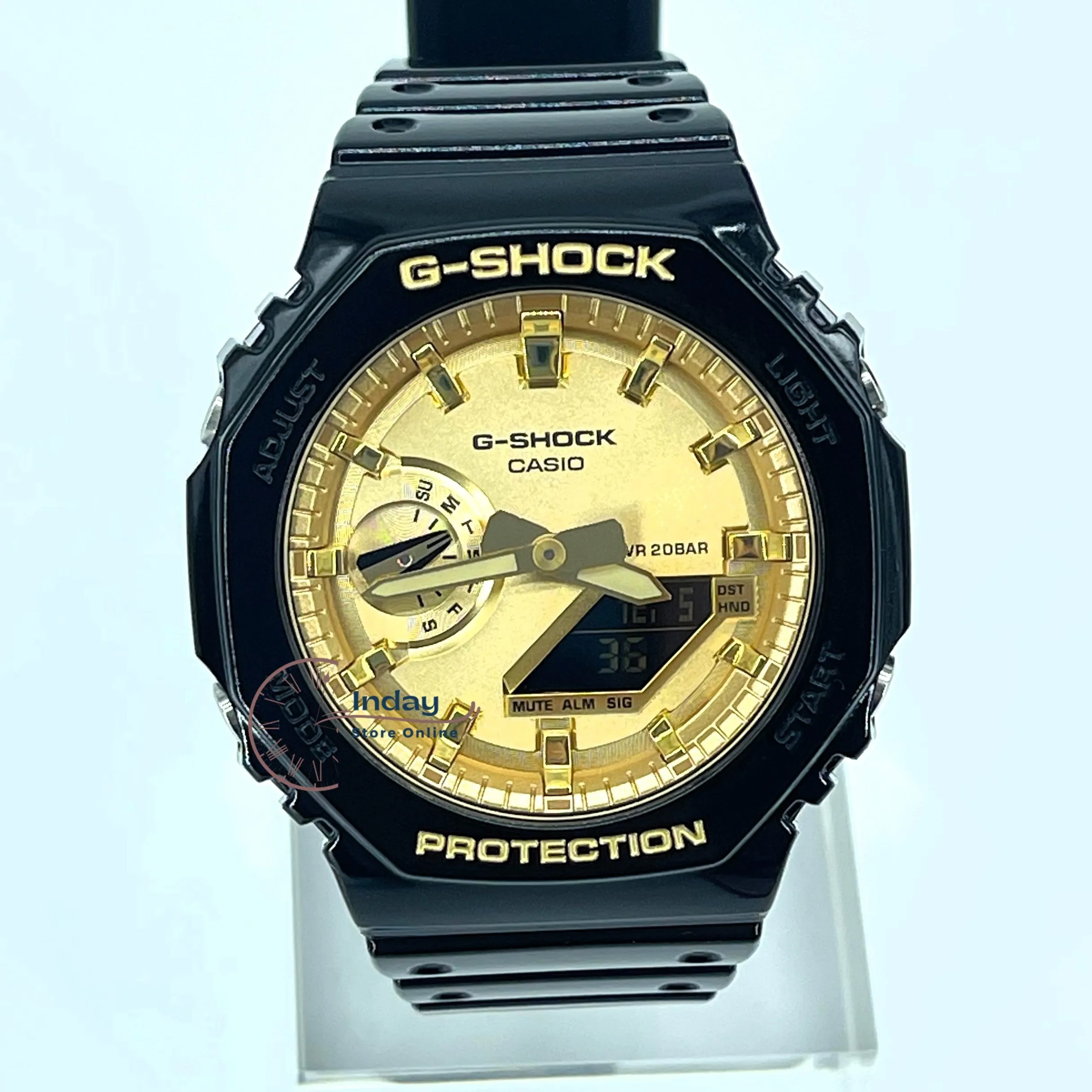 Casio G-Shock Men's Watch GA-2100GB-1A Analog-Digital 2100 Series Shock Resistant Carbon Core Guard Structure
