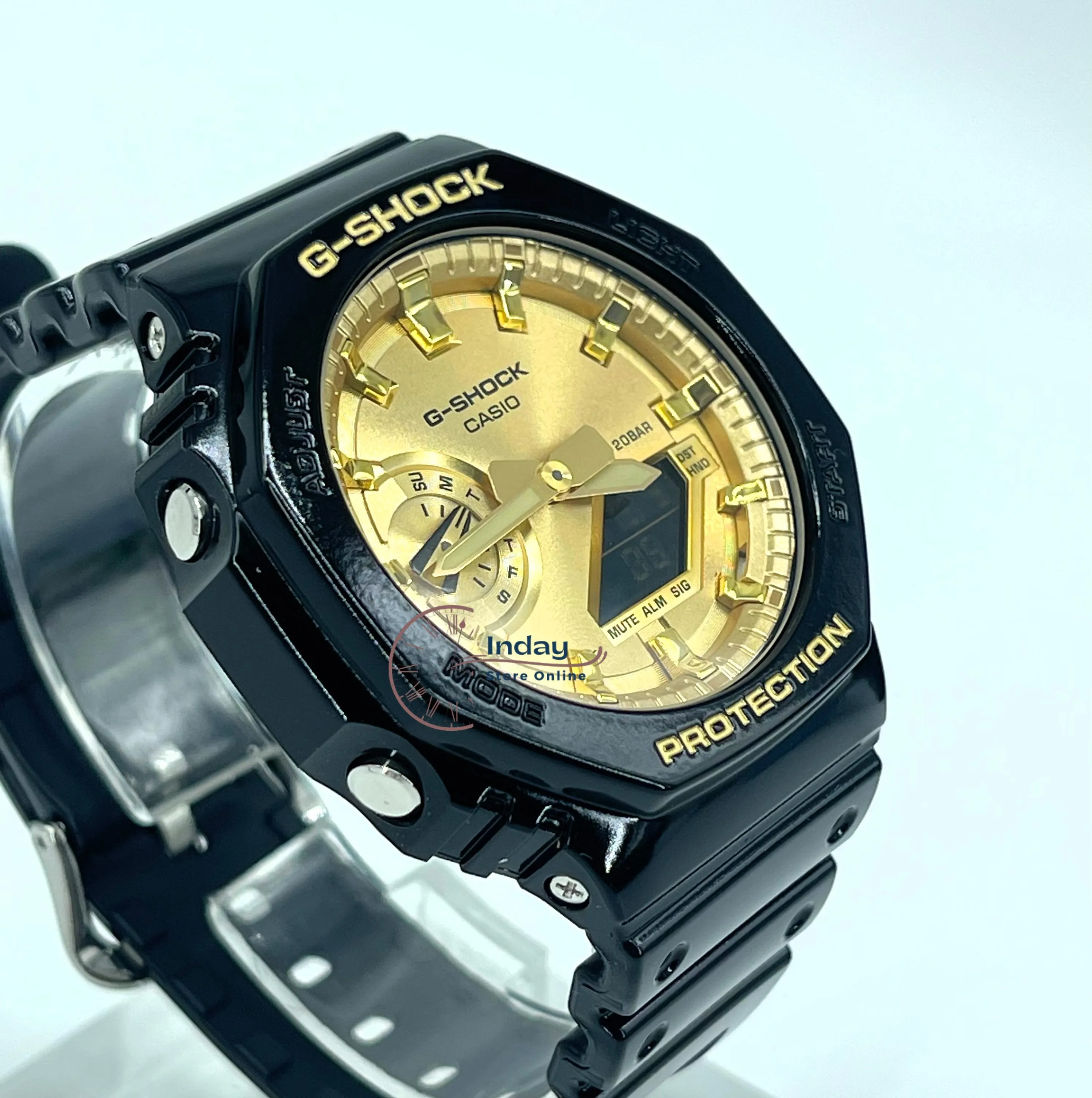 Casio G-Shock Men's Watch GA-2100GB-1A Analog-Digital 2100 Series Shock Resistant Carbon Core Guard Structure