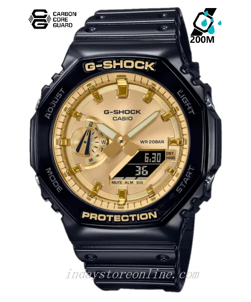 Casio G-Shock Men's Watch GA-2100GB-1A Analog-Digital 2100 Series Shock Resistant Carbon Core Guard Structure