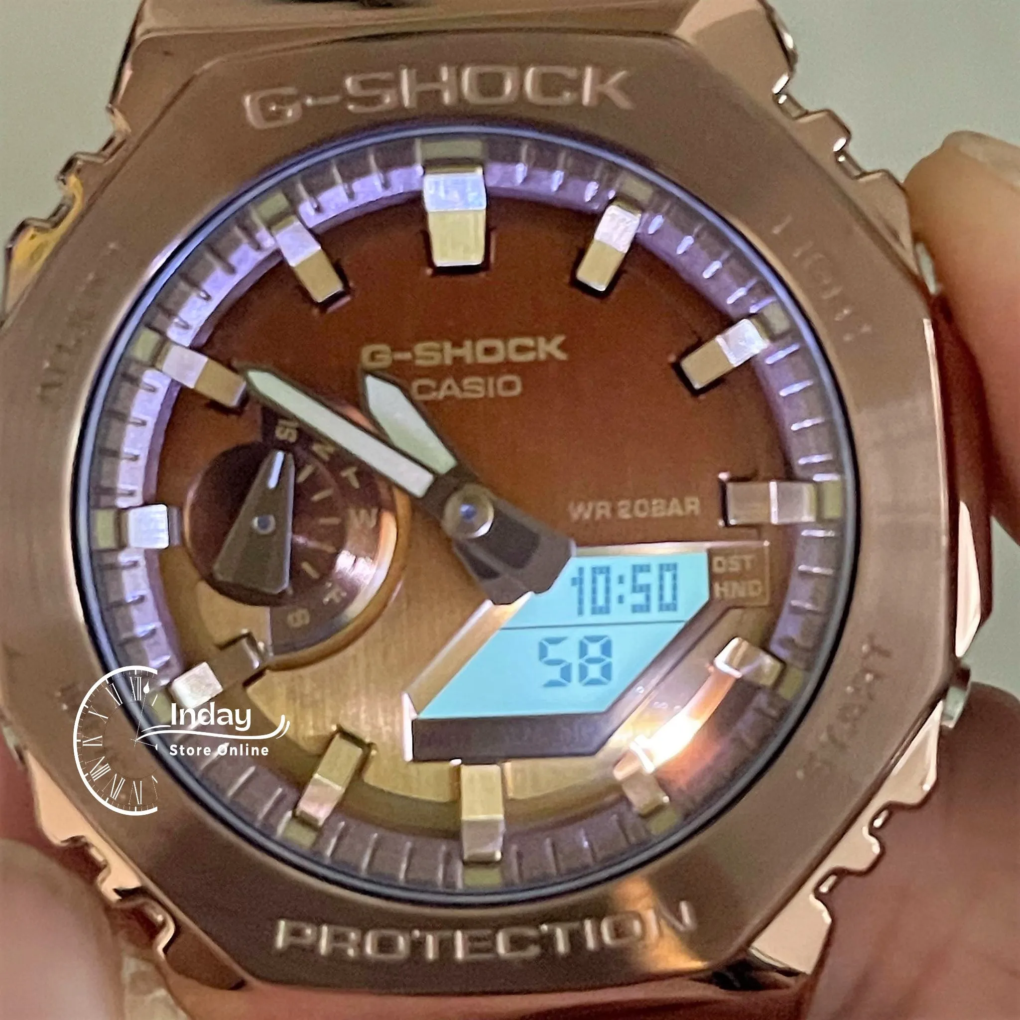 Casio G-Shock Men's Watch GM-2100CL-5A Analog-Digital 2100 Series Colorful Translucent Band with Matte Finish