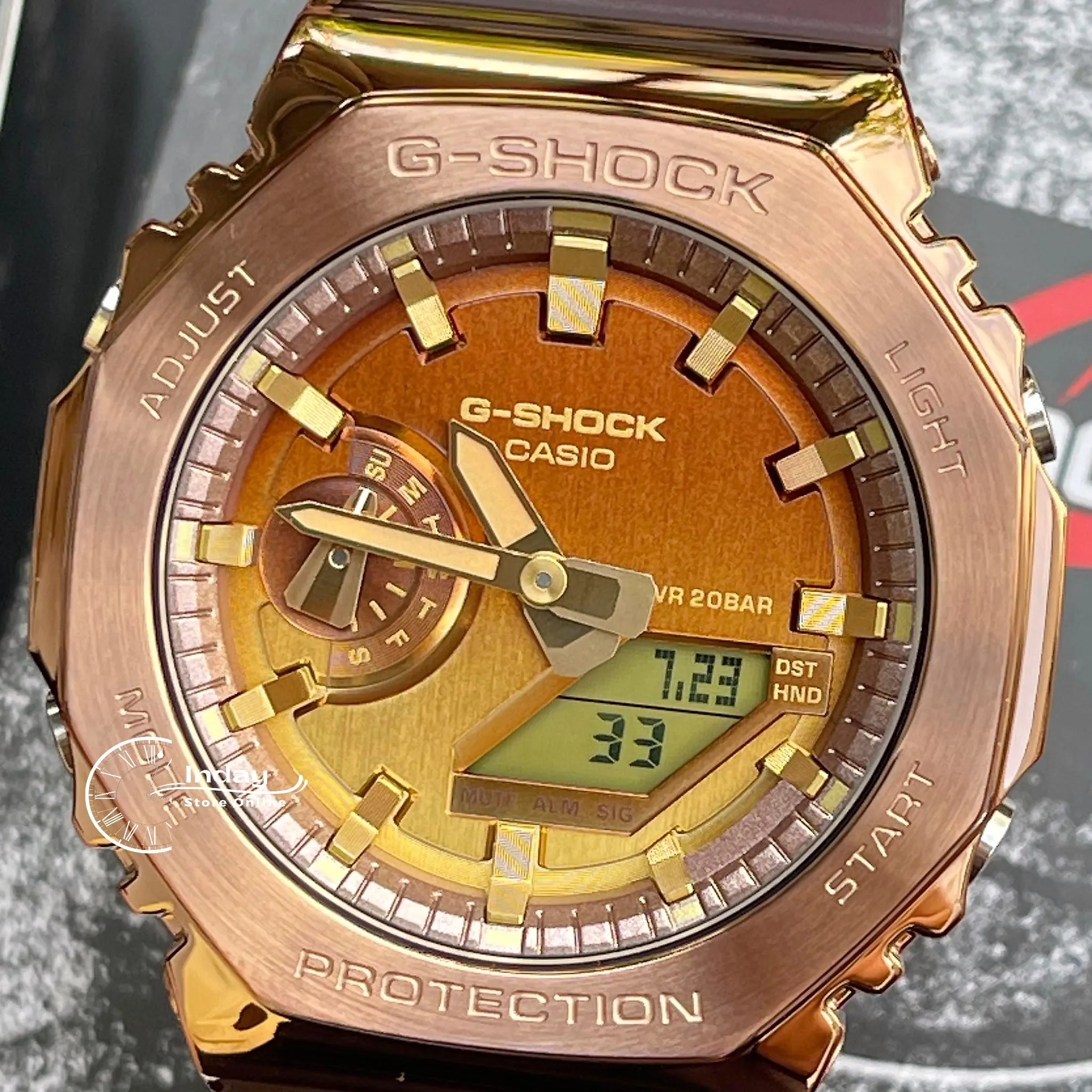 Casio G-Shock Men's Watch GM-2100CL-5A Analog-Digital 2100 Series Colorful Translucent Band with Matte Finish