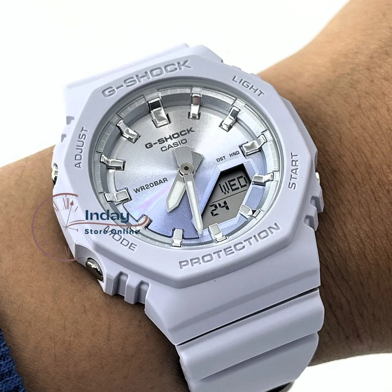 Casio G-Shock Women's Watch GMA-P2100SG-2A Resin Band Mineral Glass Shock Resistant