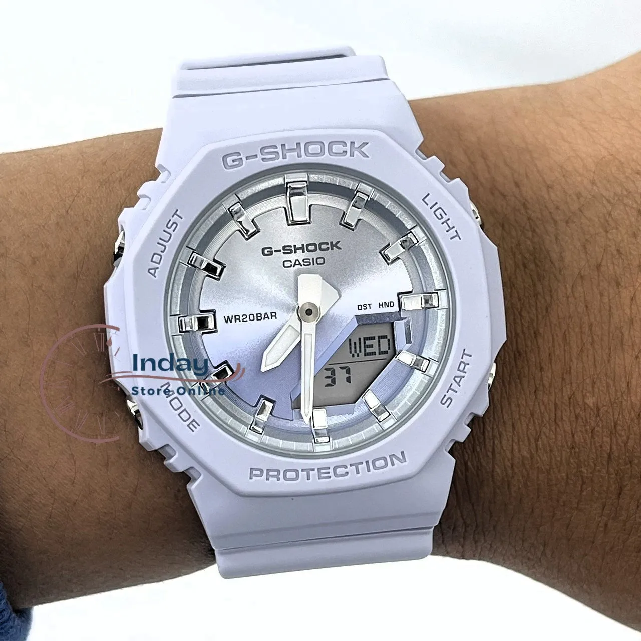Casio G-Shock Women's Watch GMA-P2100SG-2A Resin Band Mineral Glass Shock Resistant
