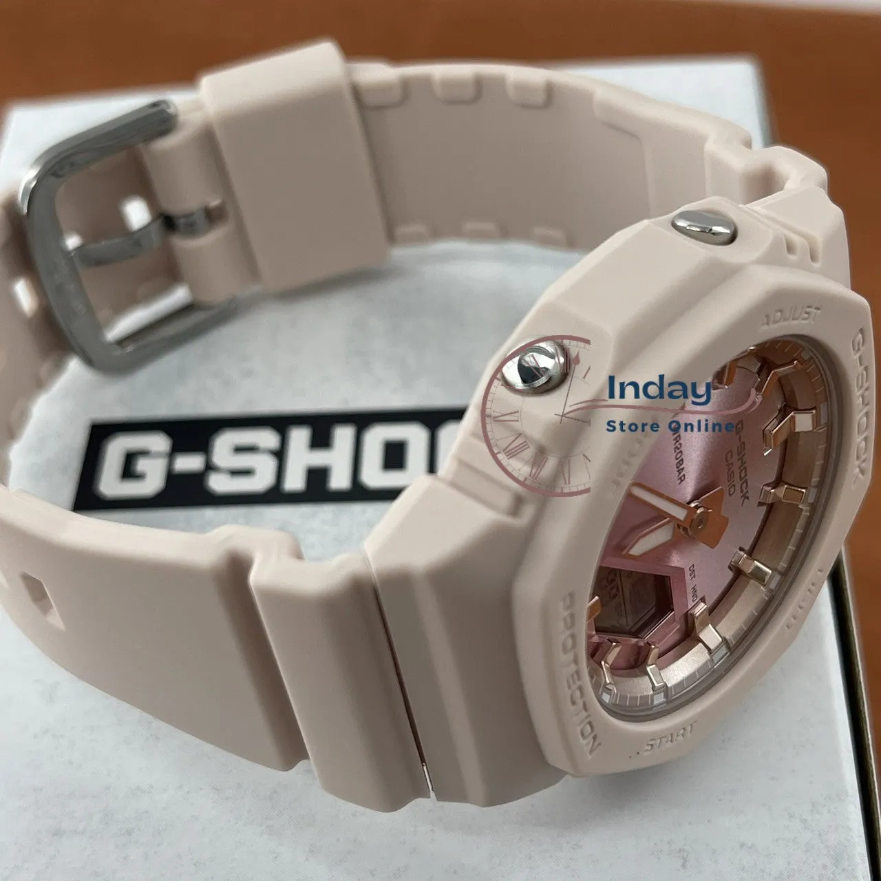 Casio G-Shock Women's Watch GMA-P2100SG-4A Resin Band Mineral Glass Shock Resistant