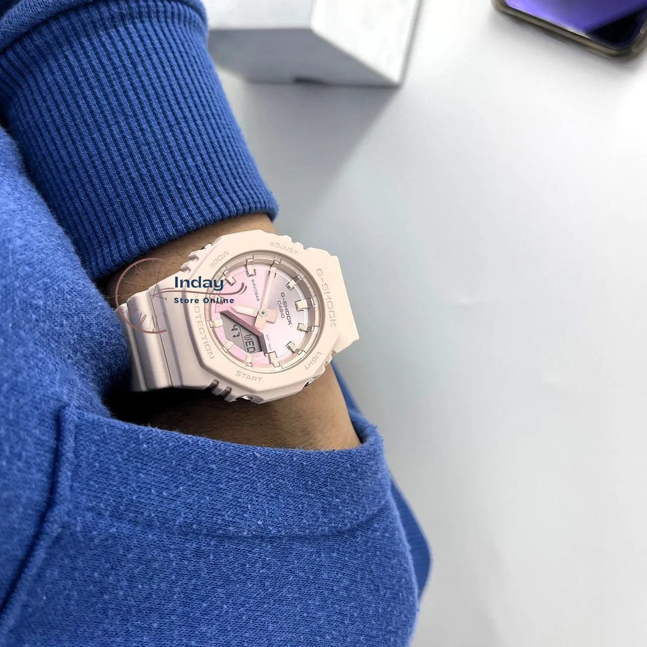 Casio G-Shock Women's Watch GMA-P2100SG-4A Resin Band Mineral Glass Shock Resistant