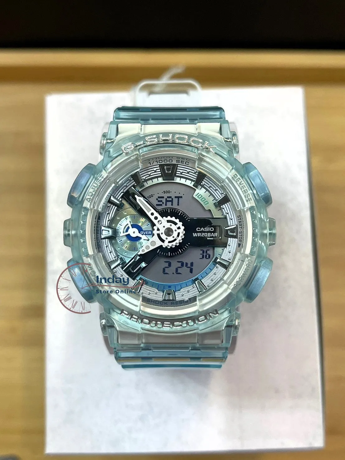 Casio G-Shock Women's Watch GMA-S110VW-2A Resin Band Mineral Glass Shock Resistant Magnetic Resistant