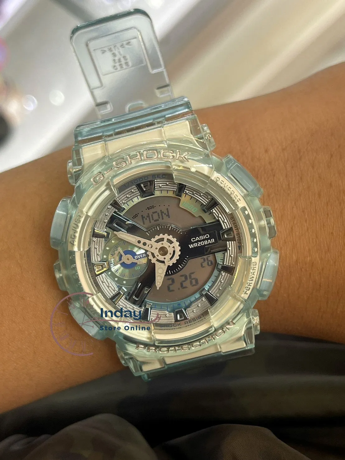 Casio G-Shock Women's Watch GMA-S110VW-2A Resin Band Mineral Glass Shock Resistant Magnetic Resistant