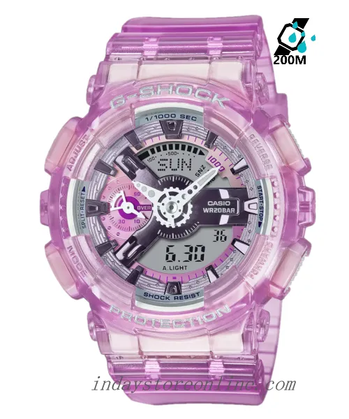 Casio G-Shock Women's Watch GMA-S110VW-4A Resin Band Mineral Glass Shock Resistant Magnetic Resistant