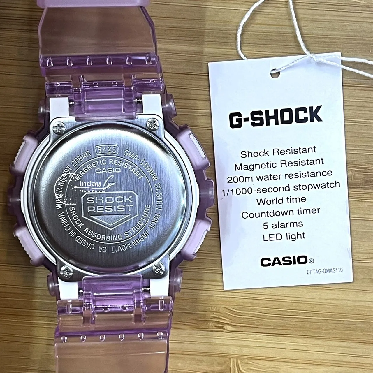 Casio G-Shock Women's Watch GMA-S110VW-4A Resin Band Mineral Glass Shock Resistant Magnetic Resistant