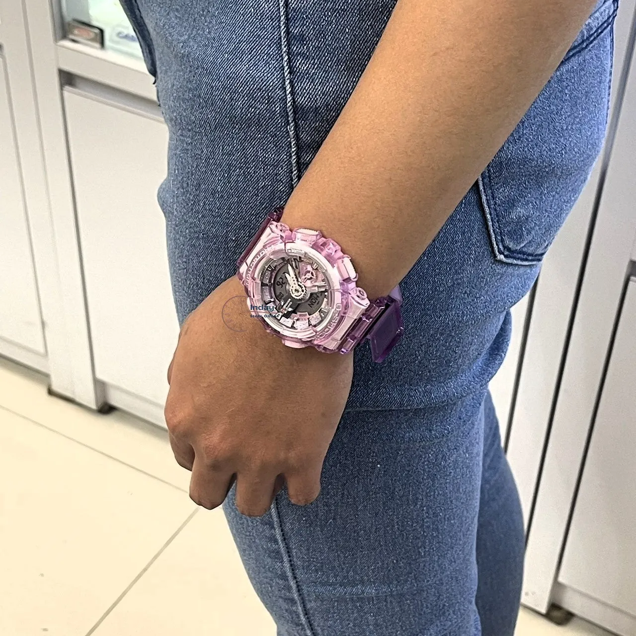 Casio G-Shock Women's Watch GMA-S110VW-4A Resin Band Mineral Glass Shock Resistant Magnetic Resistant
